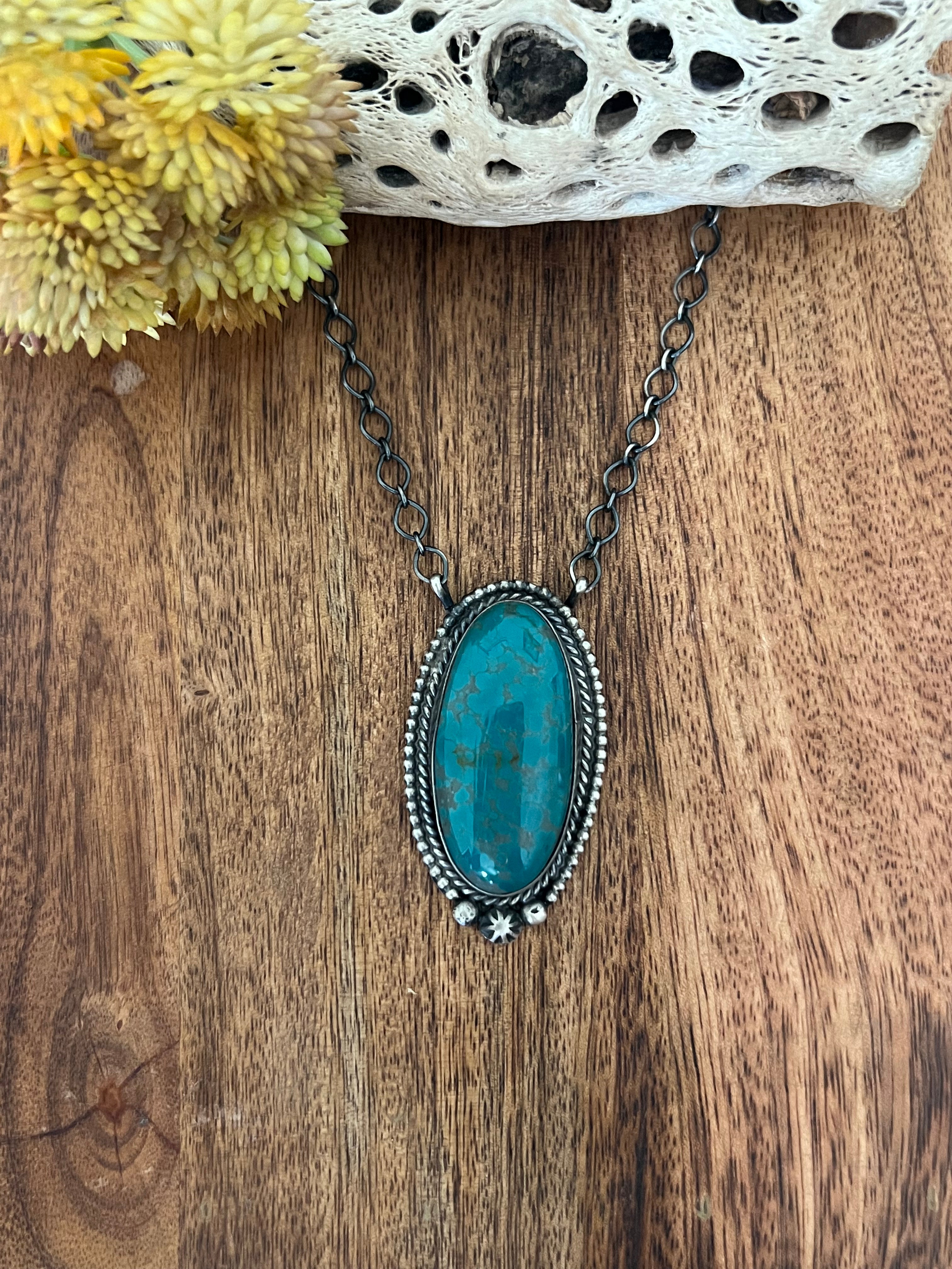 Shelia Becenti #8 Turquoise & Sterling Silver Necklace