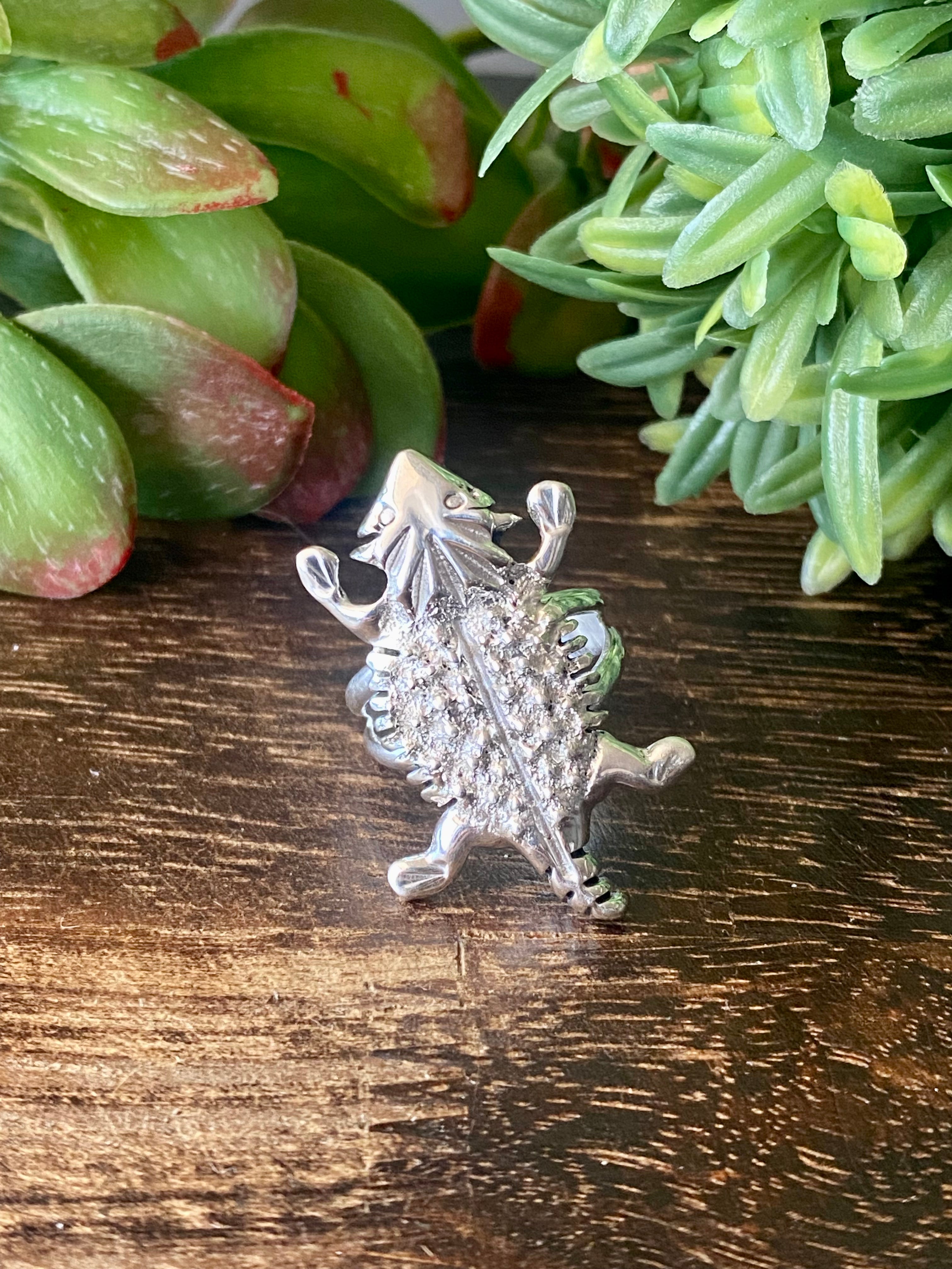 Navajo Made Sterling Silver Horny Toads Rings