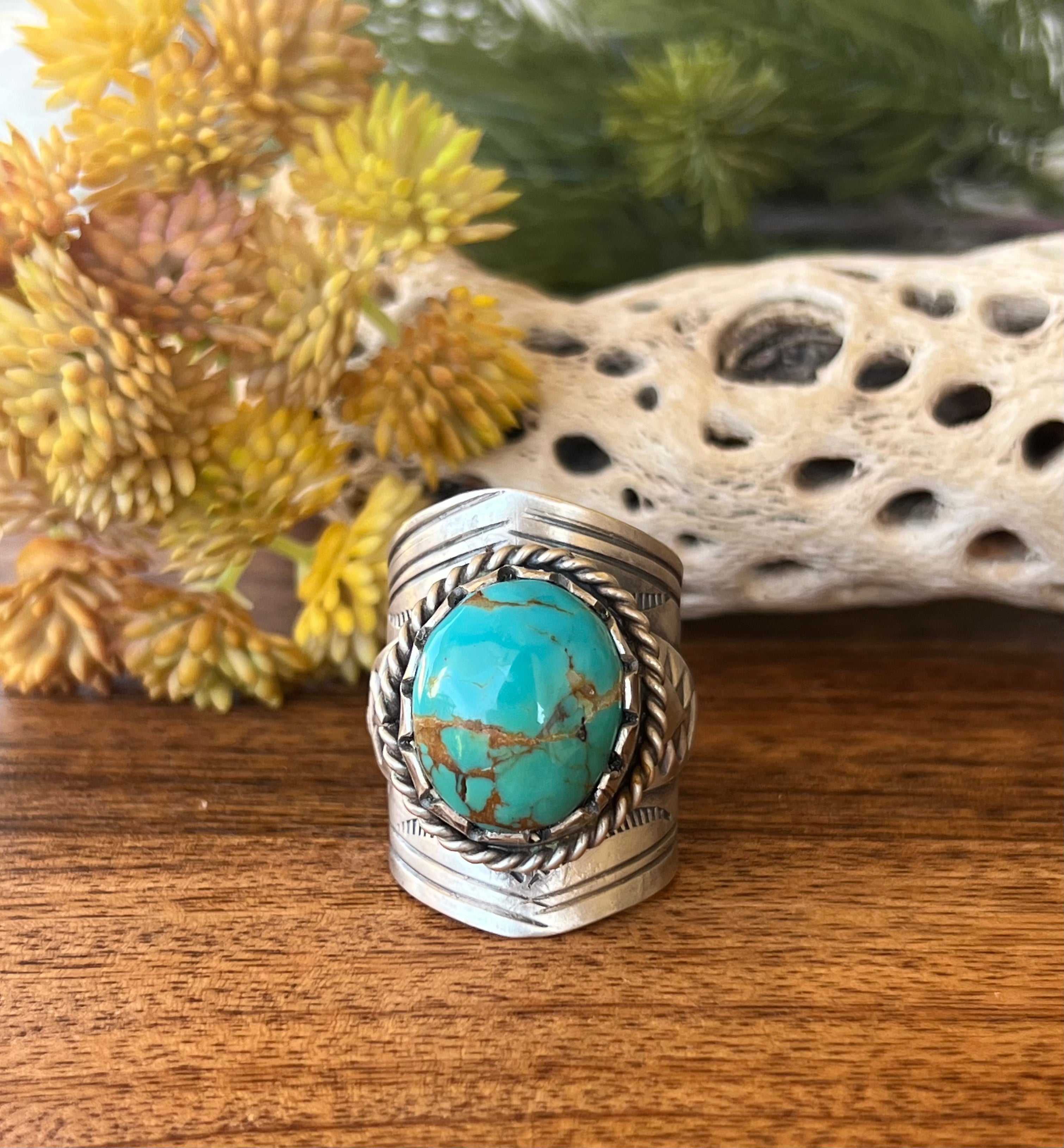 Boyd Ashley Royston Turquoise& Sterling Silver Ring Size 12.5