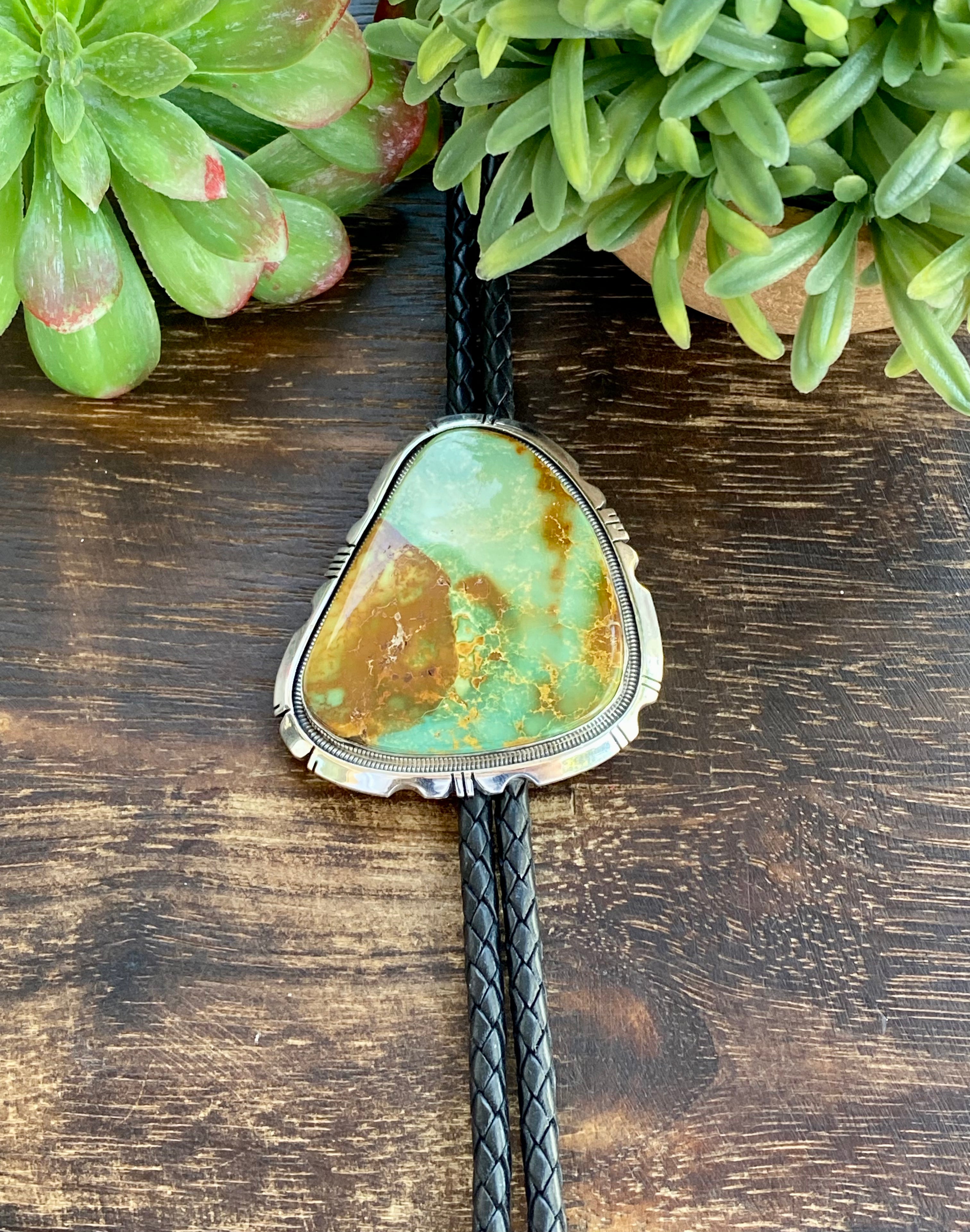 Wydell Billie Royston Turquoise & Sterling Silver Bolo Tie