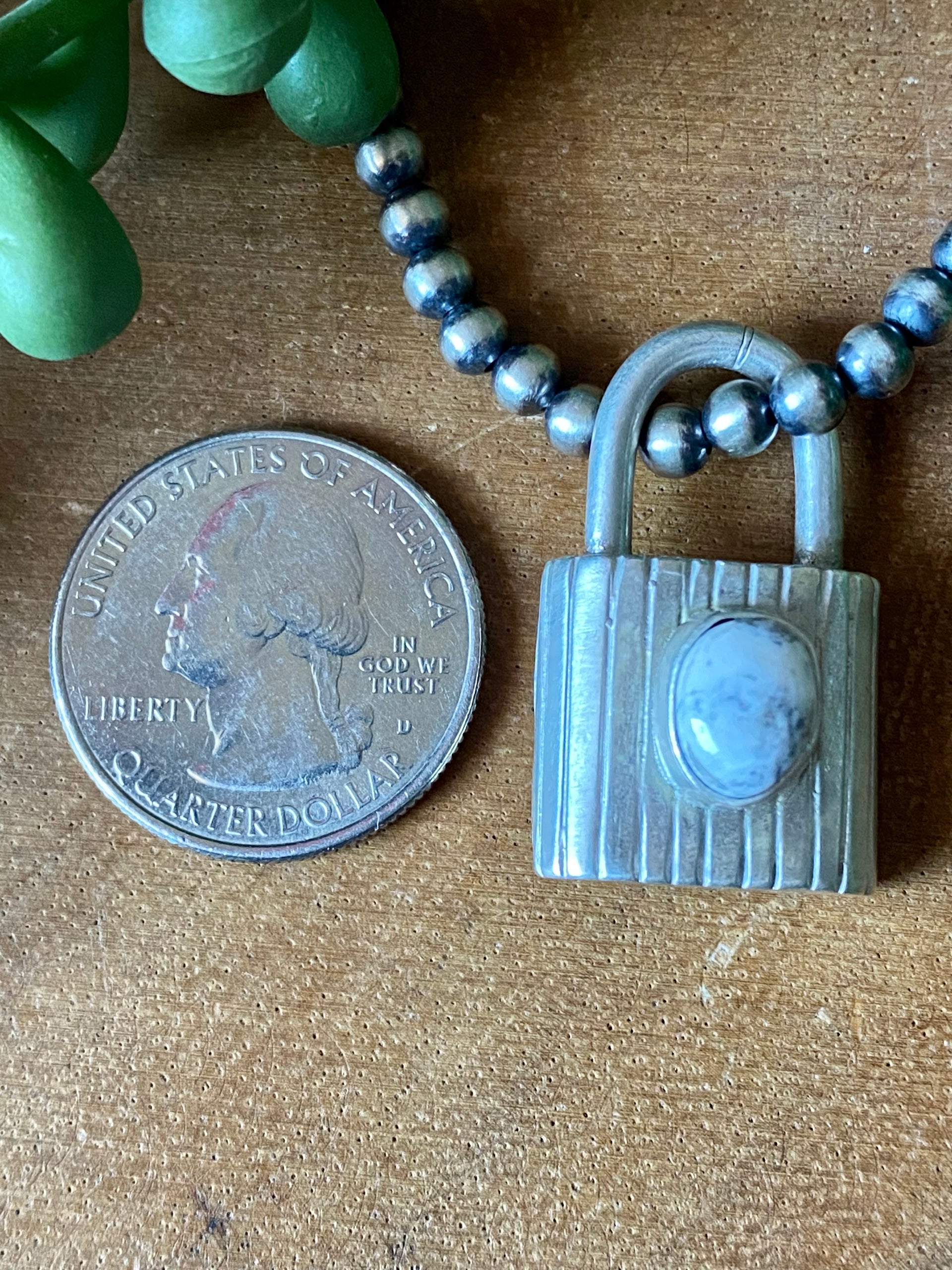 Emer Thompson White Buffalo & Sterling Silver Locket Pendant