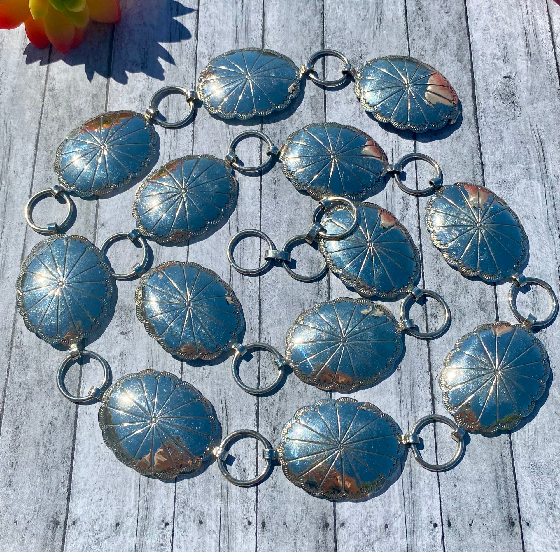 Nickel Silver Concho Belt
