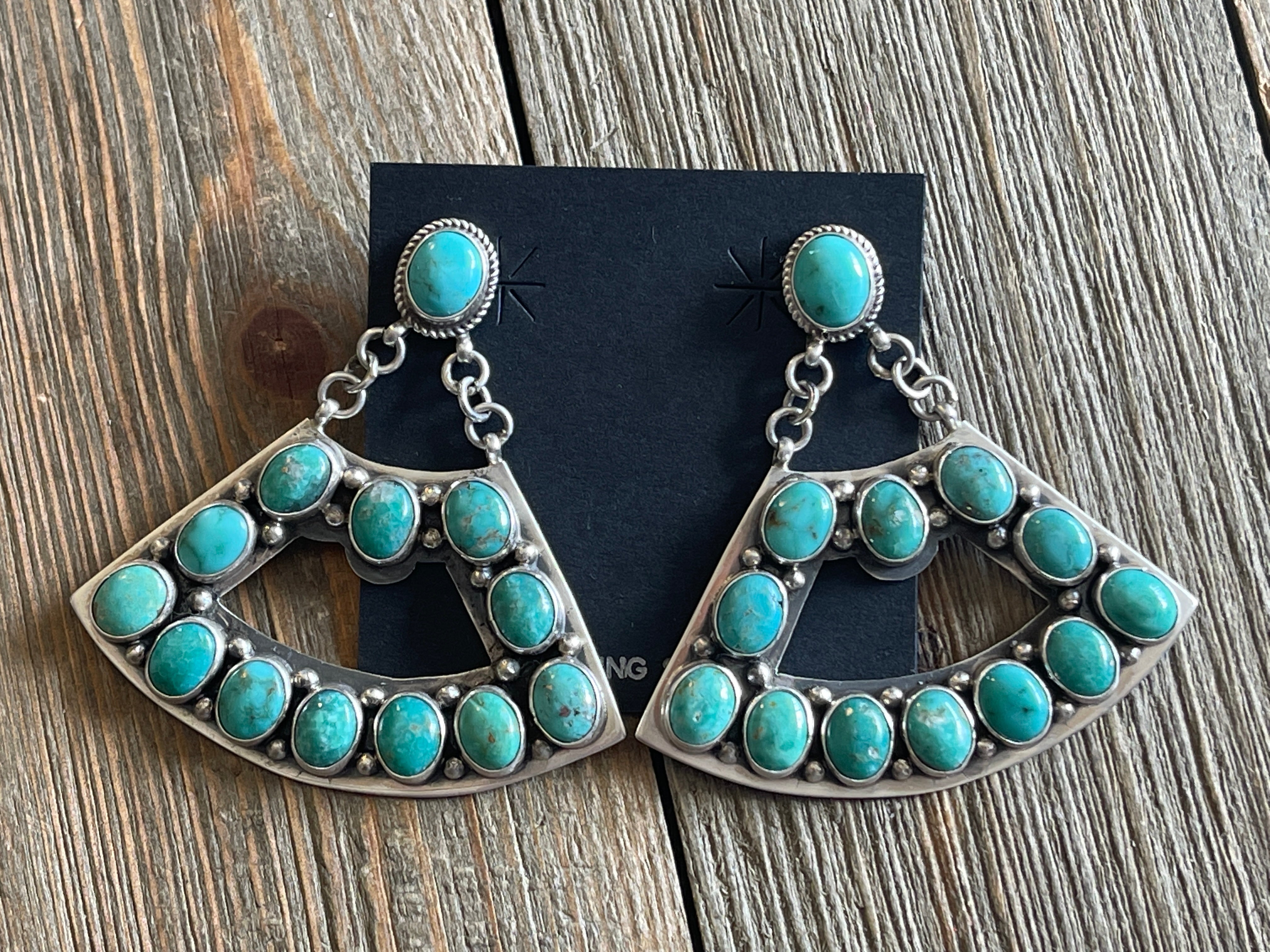 Renelle Perry Kingman Turquoise & Sterling Silver Dangles