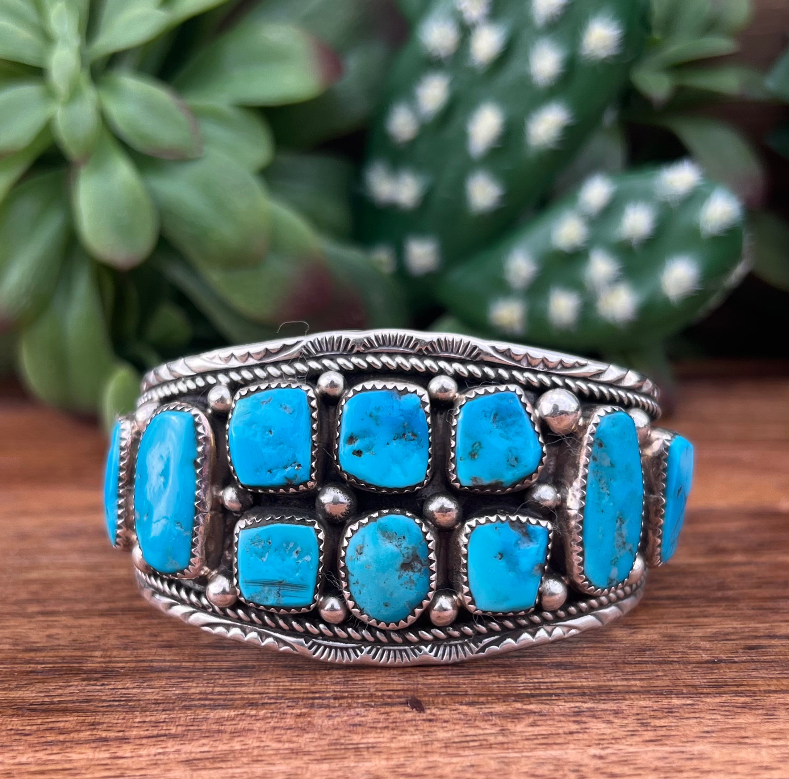 Marie Thompson Kingman Turquoise & Sterling Silver Cuff Bracelet