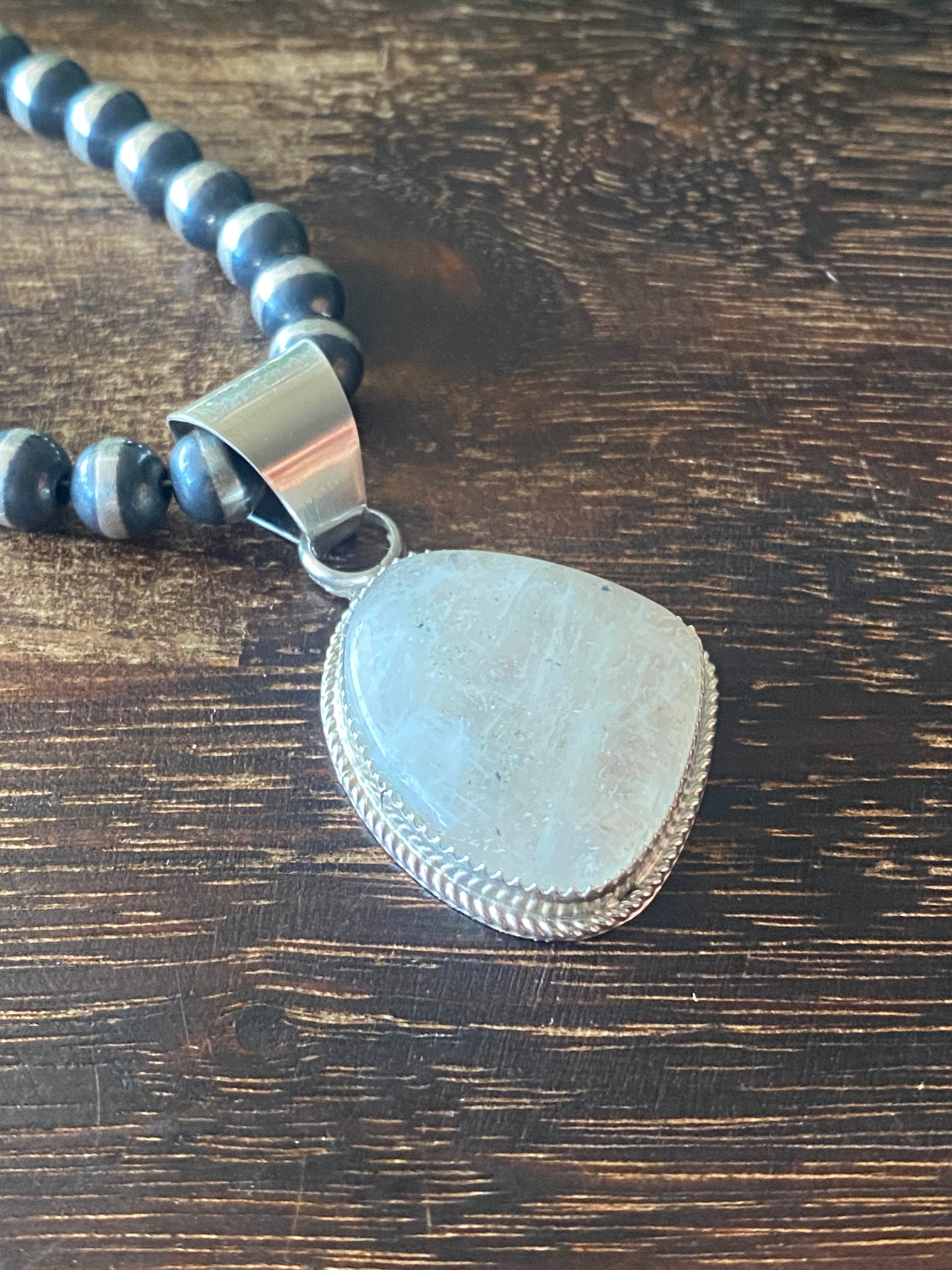 Reda Galvan Moon Stone & Sterling Silver Pendant