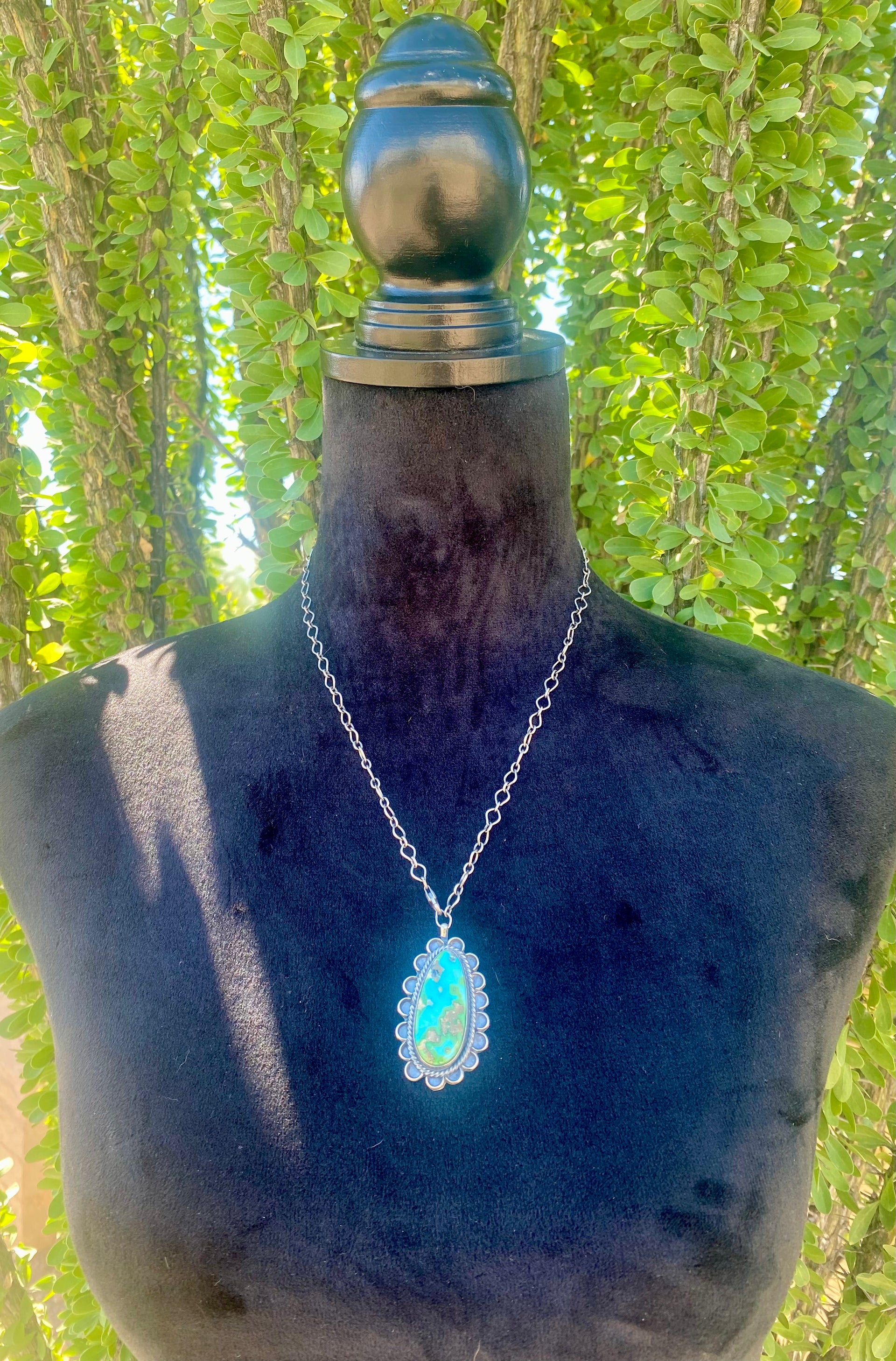 Sheila Becenti Sonoran Mountain Turquoise & Sterling Silver Necklace