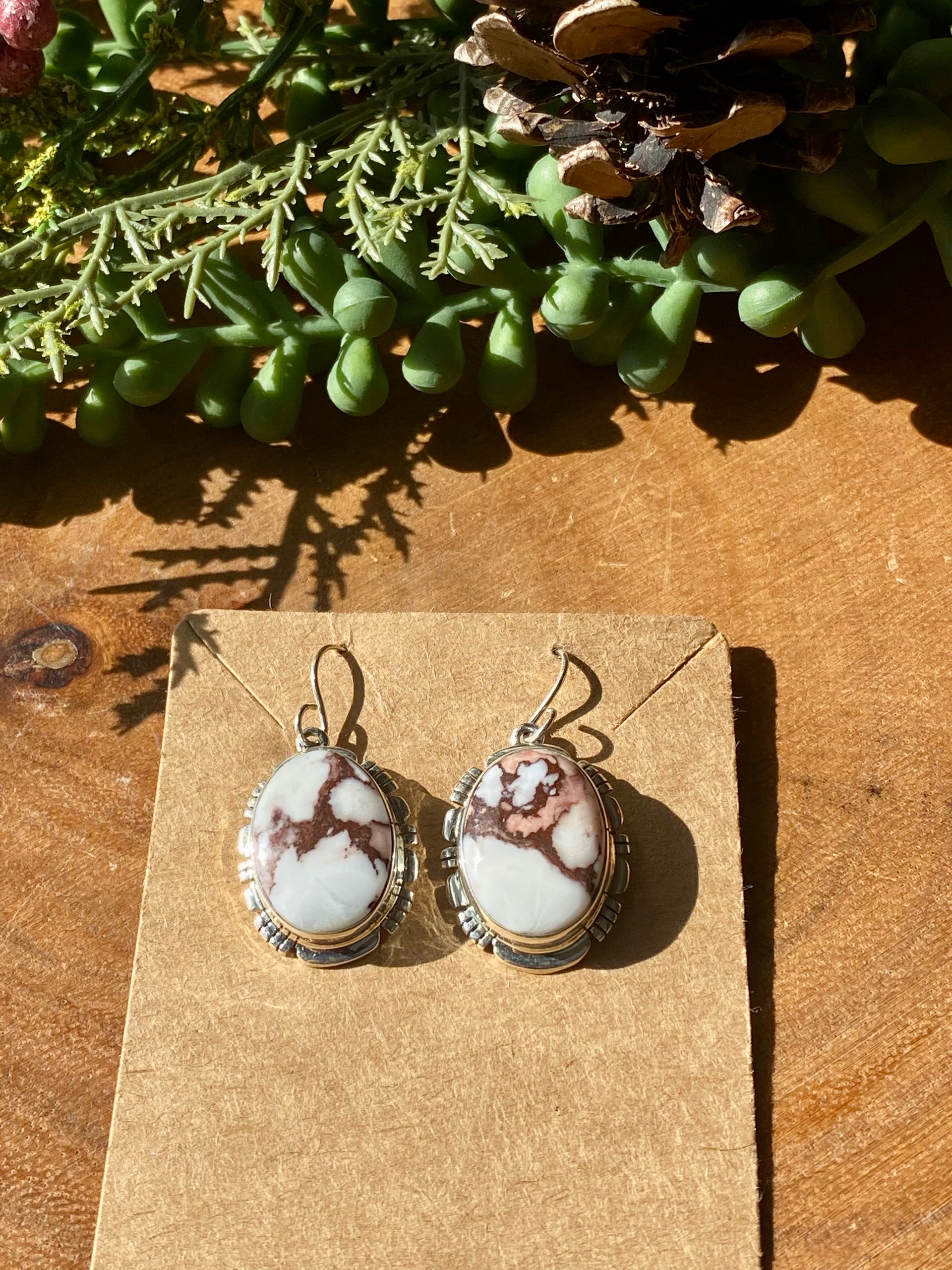 Jerold Francisco Wild Horse & Sterling Silver Dangle Earrings