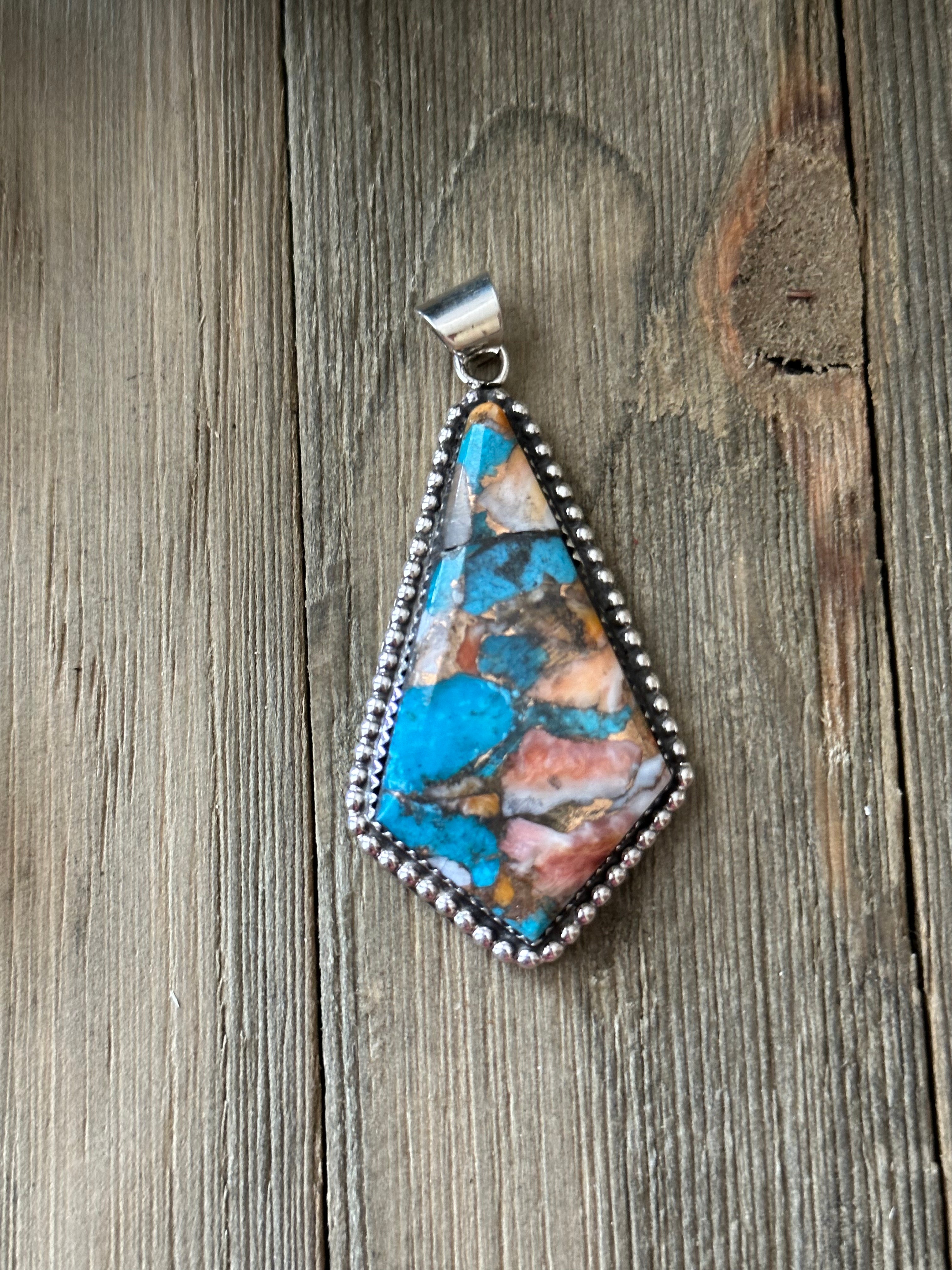 Elouise Kee Mohave Turquoise & Sterling Silver Pendant