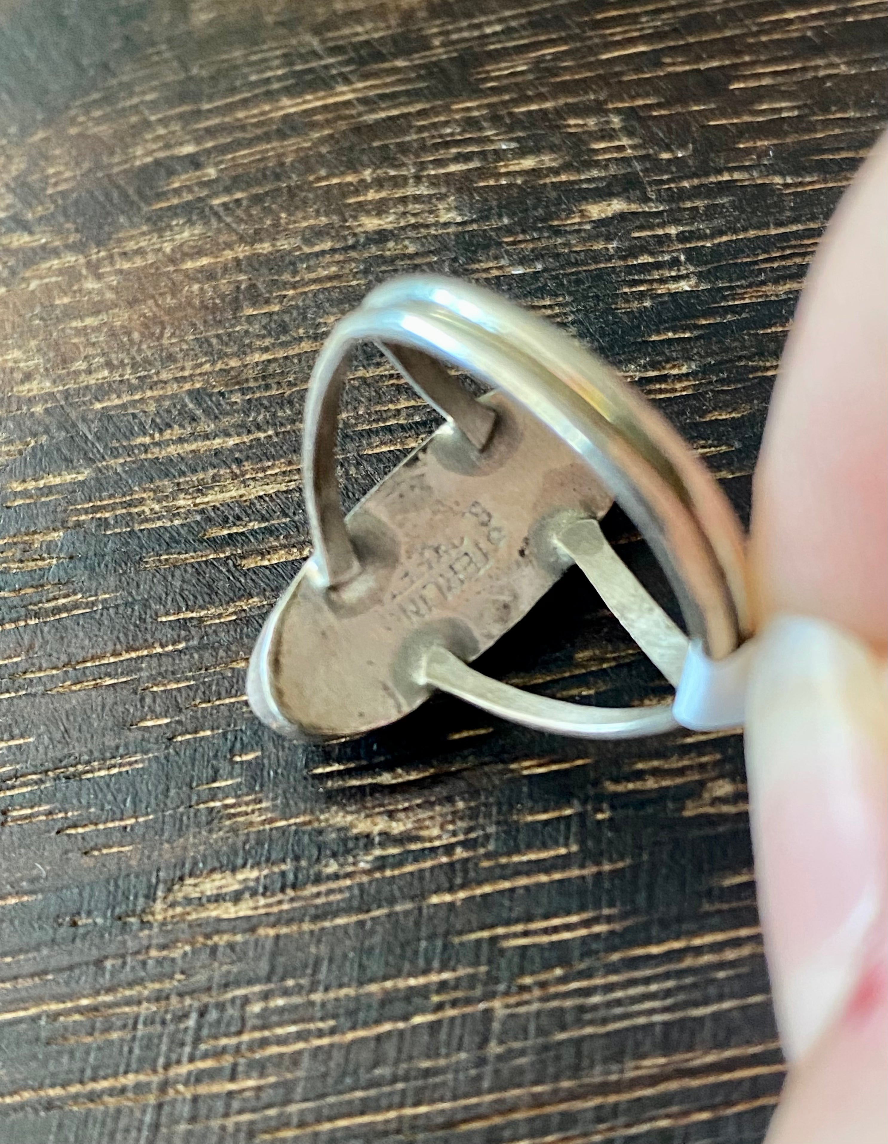 Scott Skeets Tibetan Turquoise & Sterling Silver Ring Size 7.25