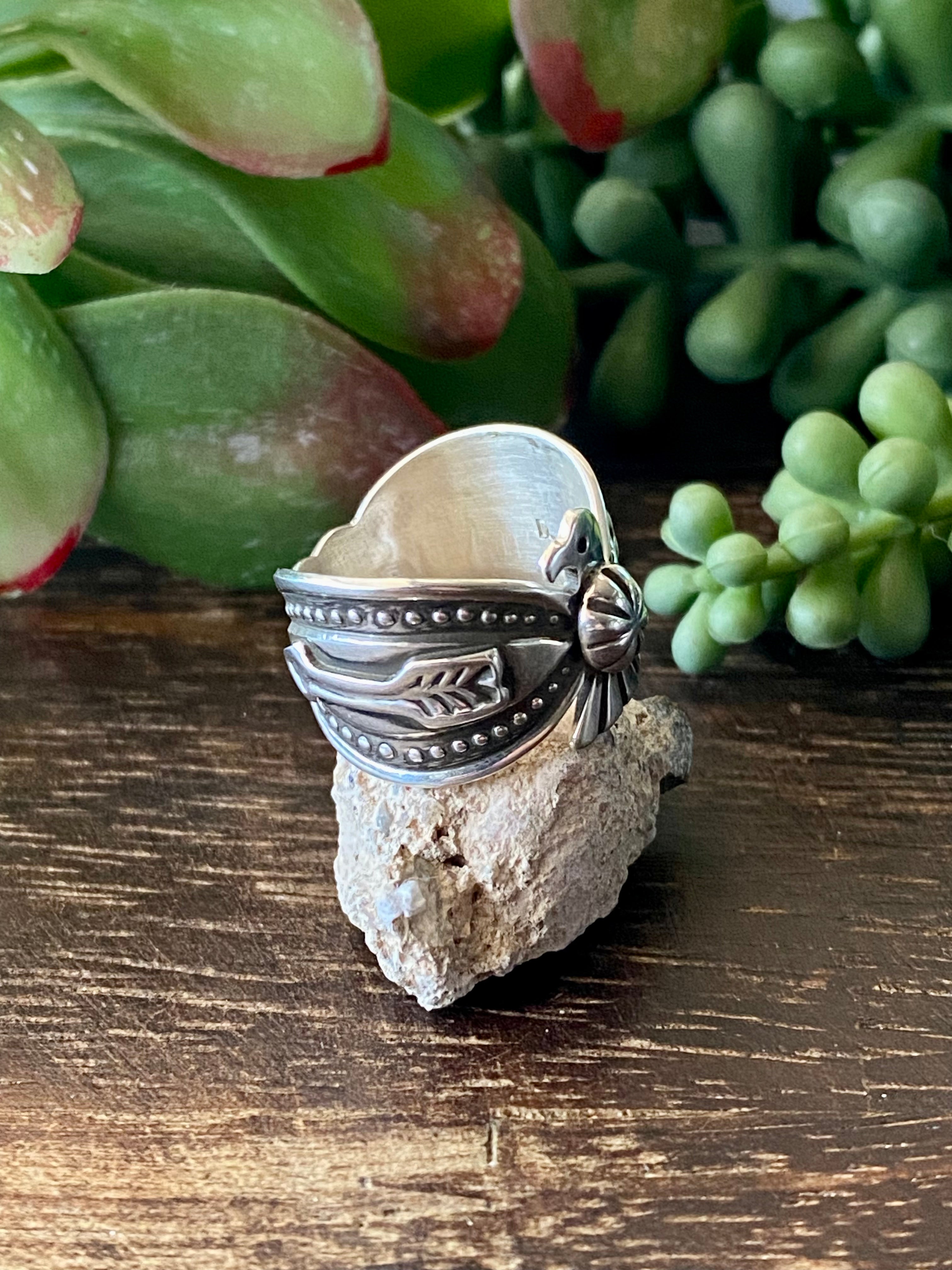 Derick Cadman Sterling Silver Thunderbird Rings