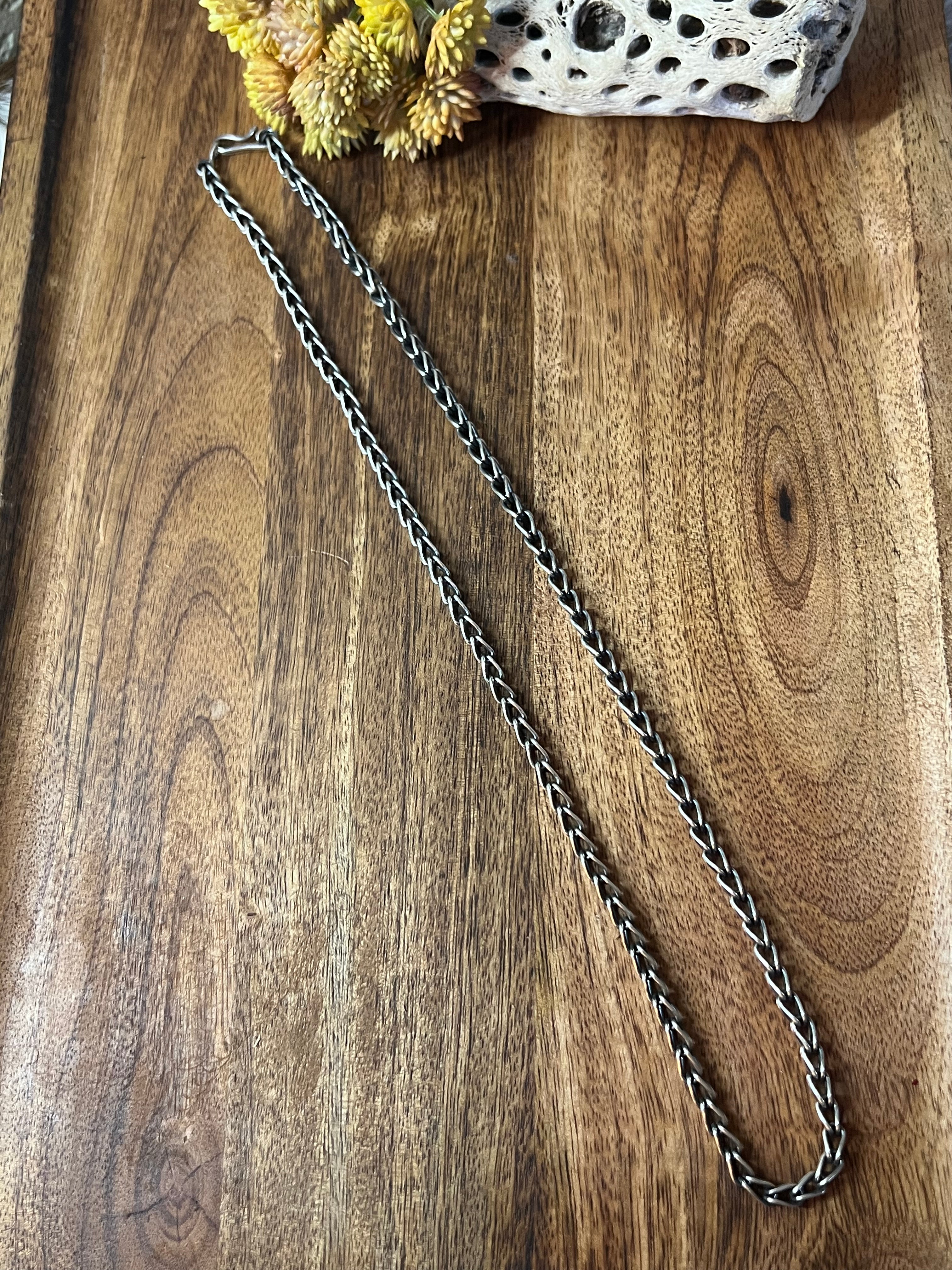 Navajo Handmade Sterling Silver Link Necklace