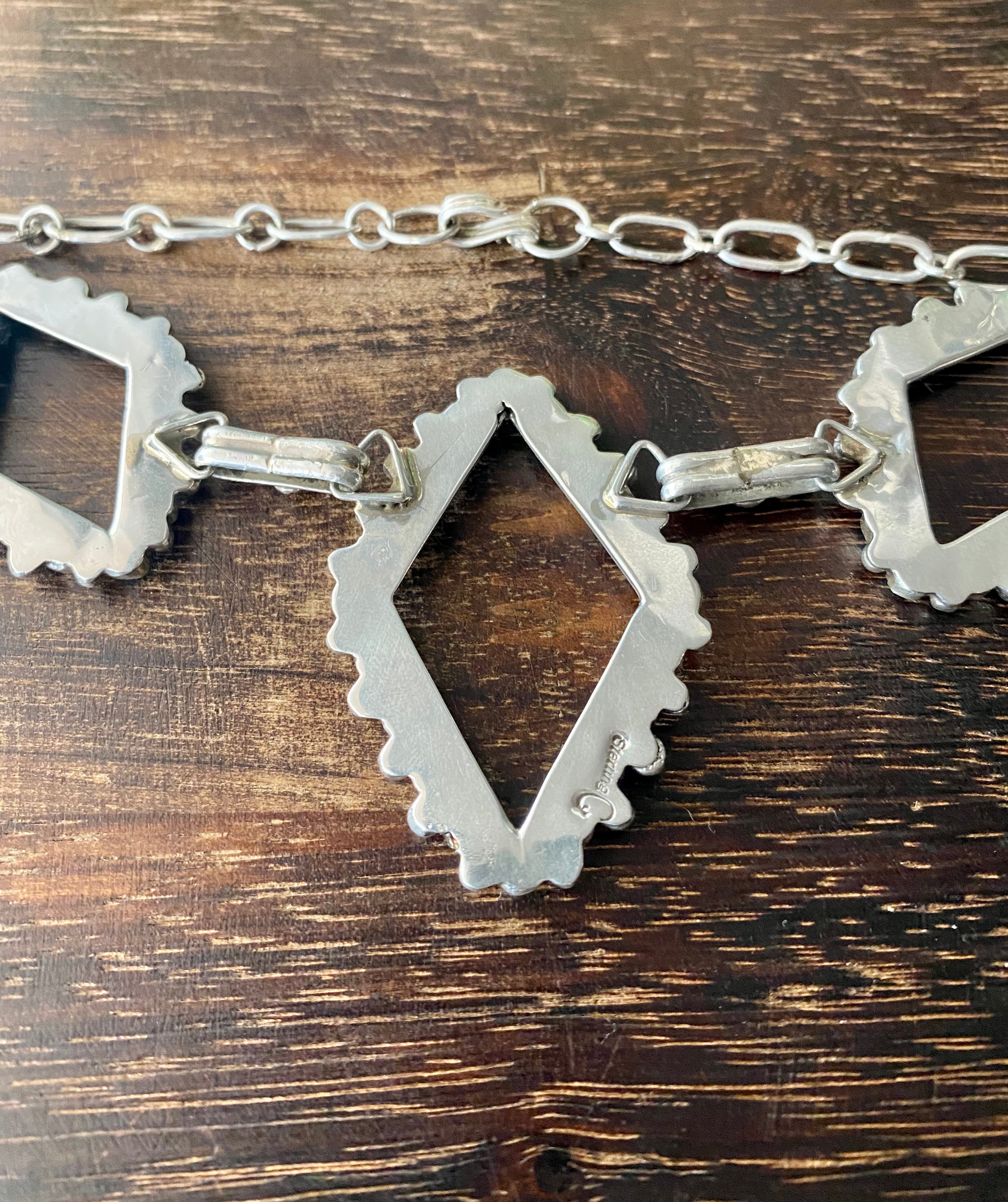 Navajo Made Sterling Silver Necklace Set