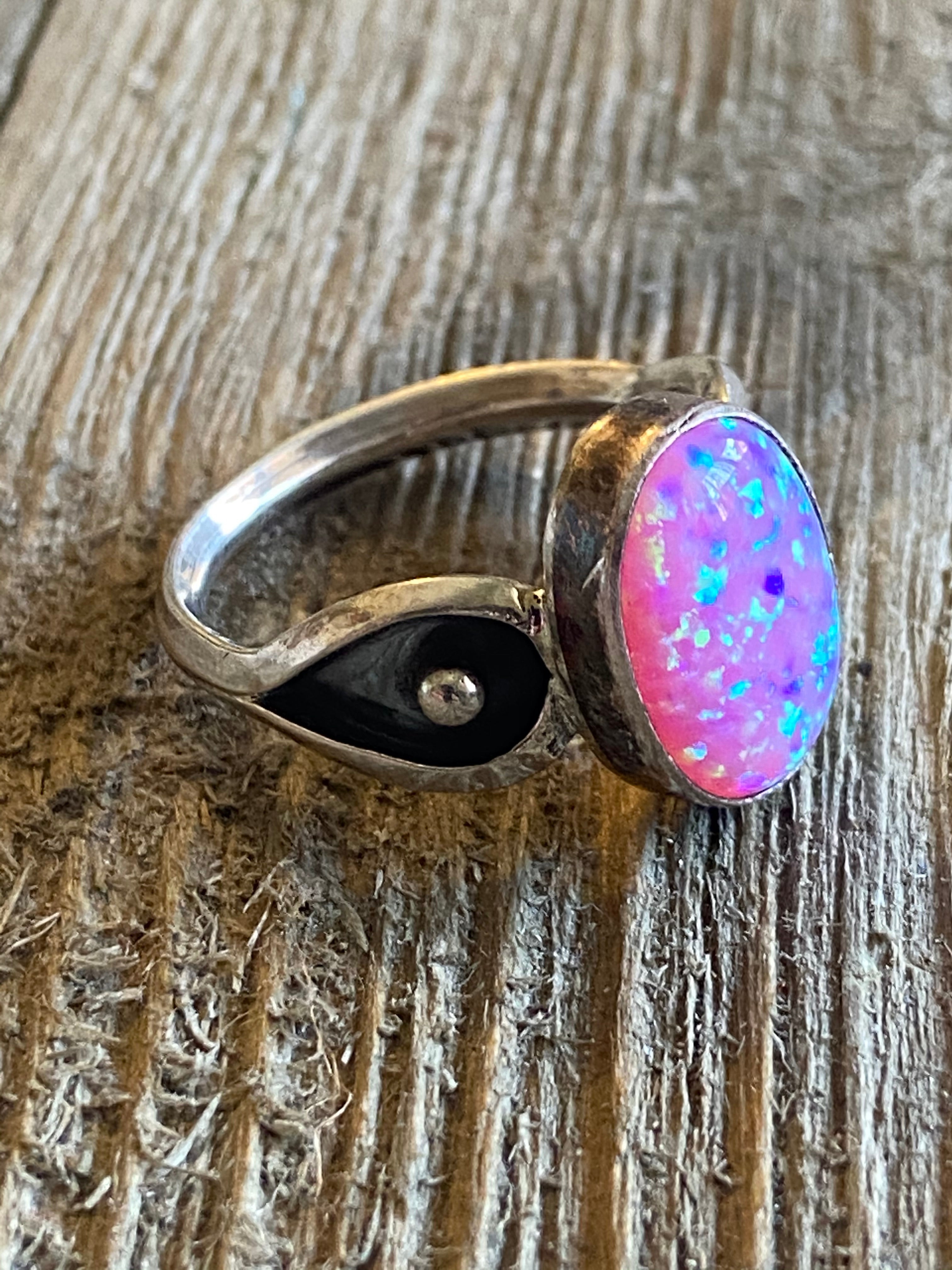 Navajo Opal & Sterling Silver Ring Size 5.75