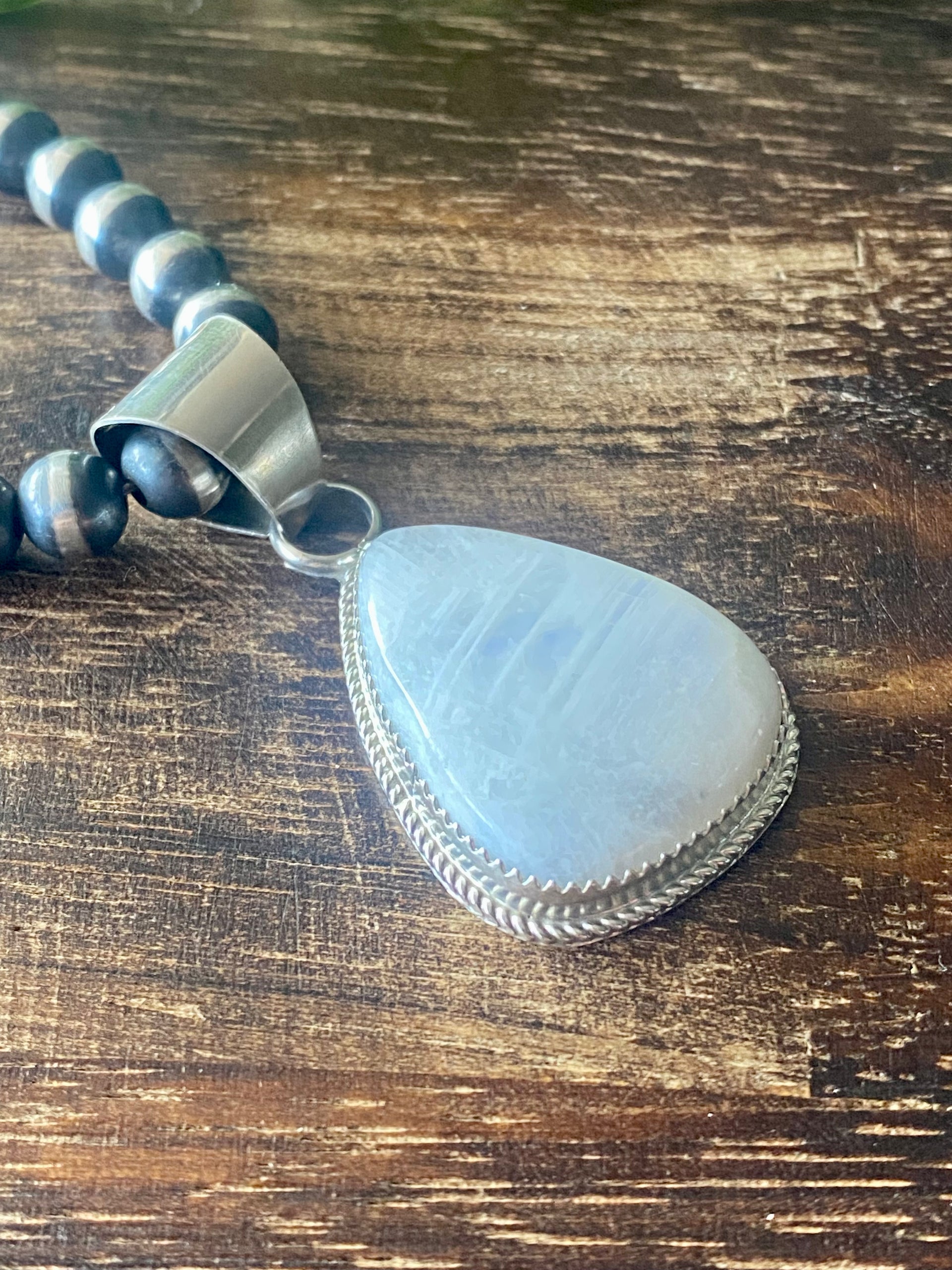 Reda Galvan Moon Stone & Sterling Silver Pendant