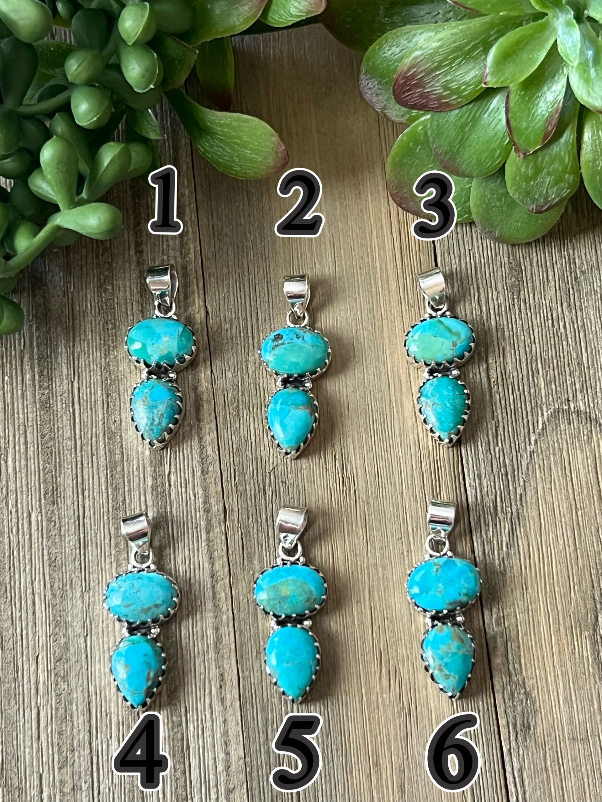 Southwest Made Turquoise & Sterling Silver Pendant