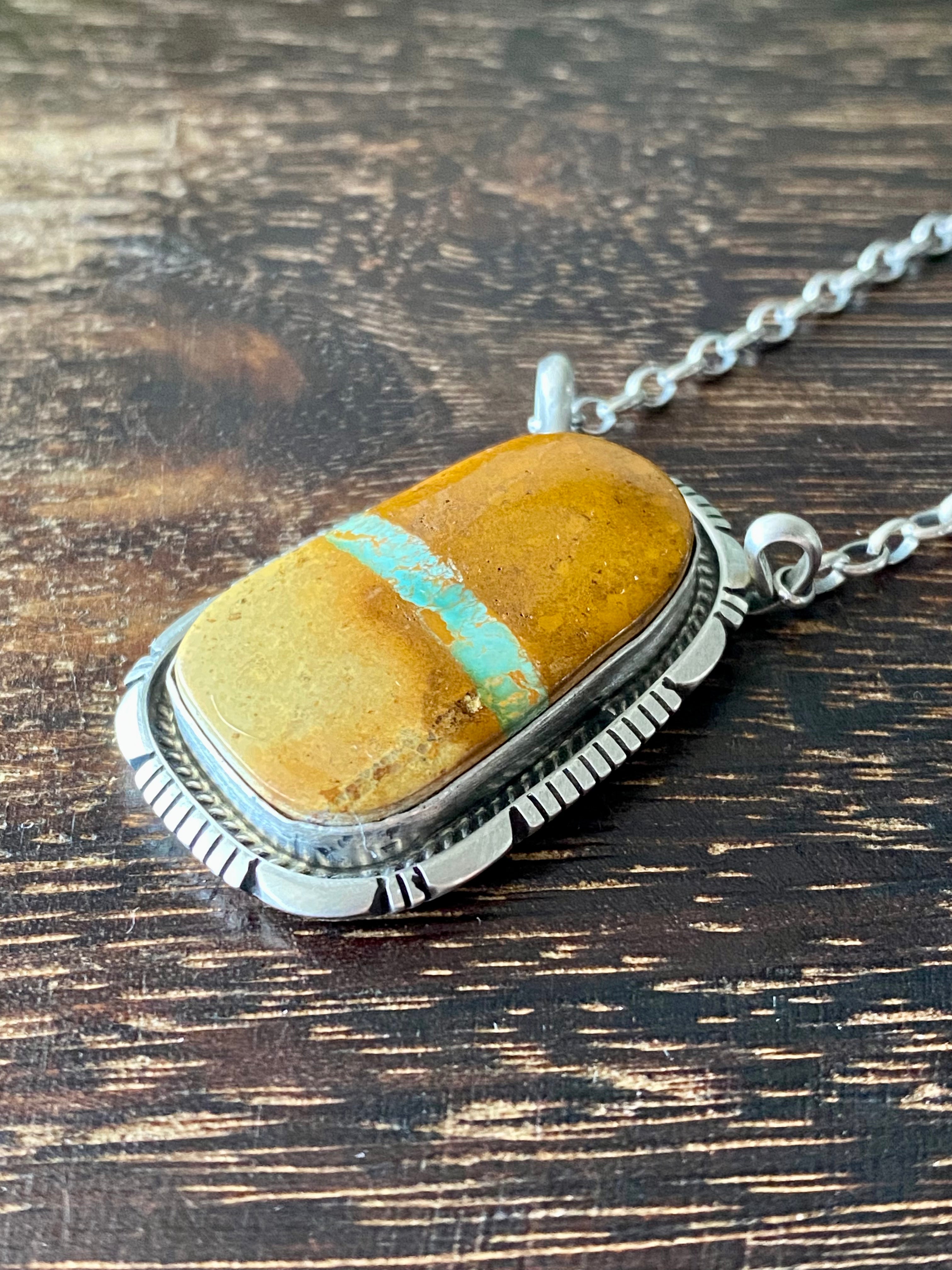 Alfred Martinez Boulder Turquoise & Sterling Silver Necklace