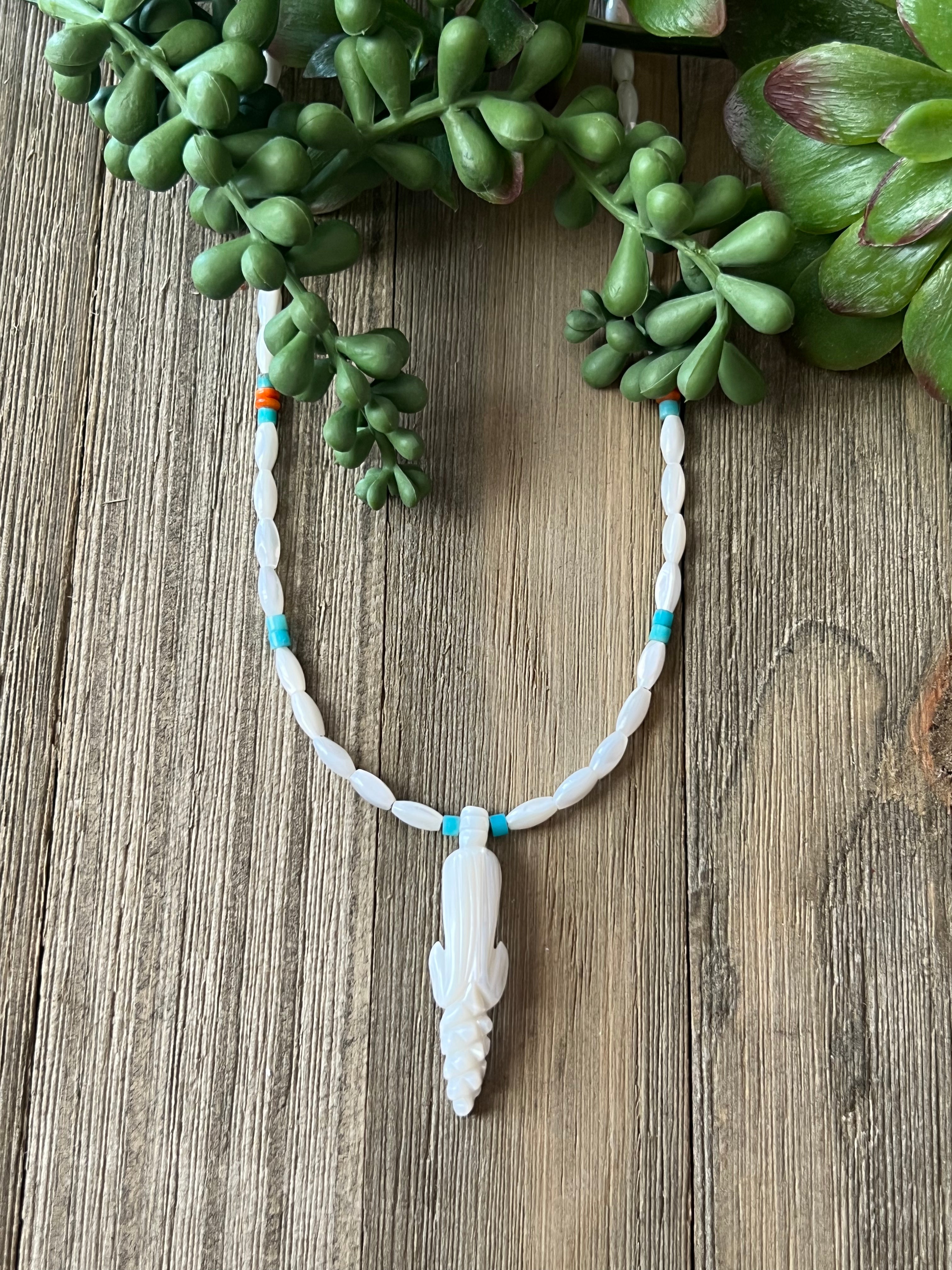 Zuni Strung Multi Stone & Sterling Silver Necklace