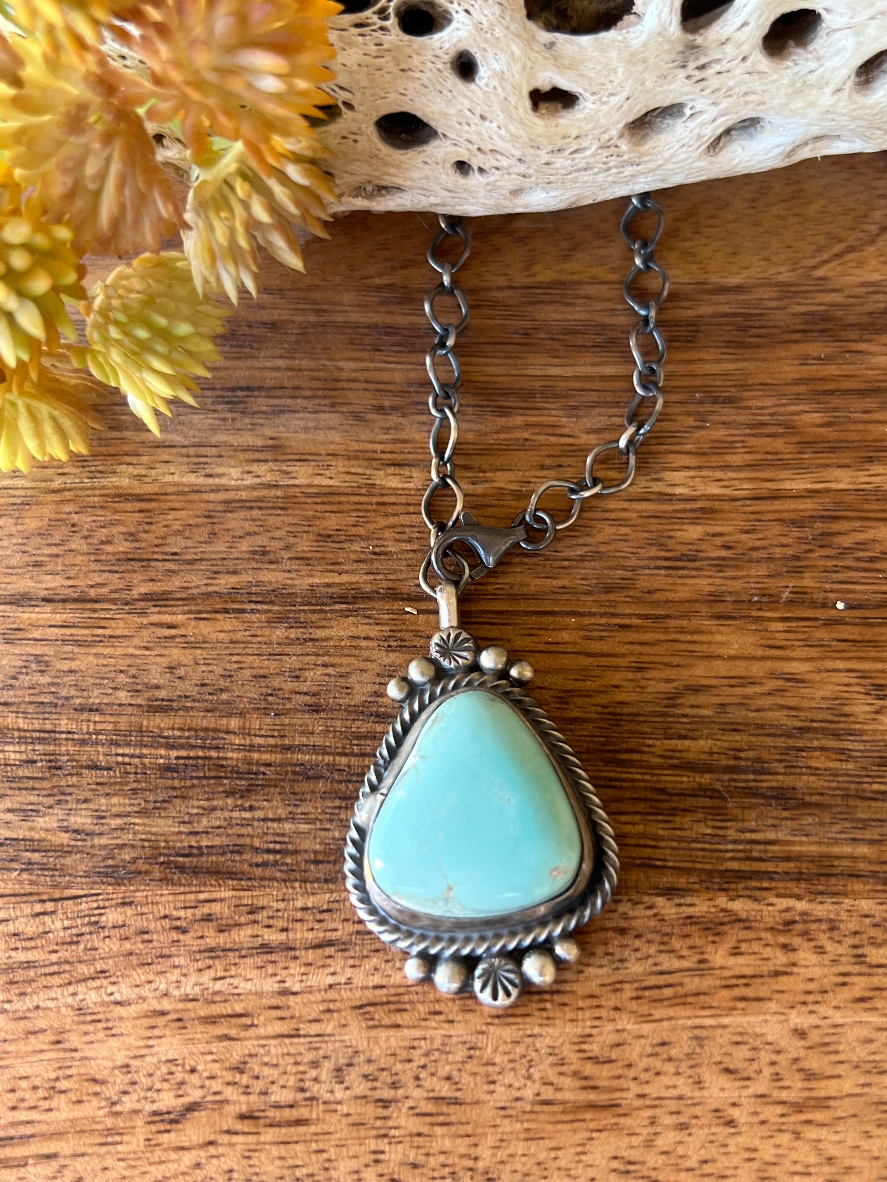 Shelia Becenti Royston Turquoise & Sterling Silver Necklace