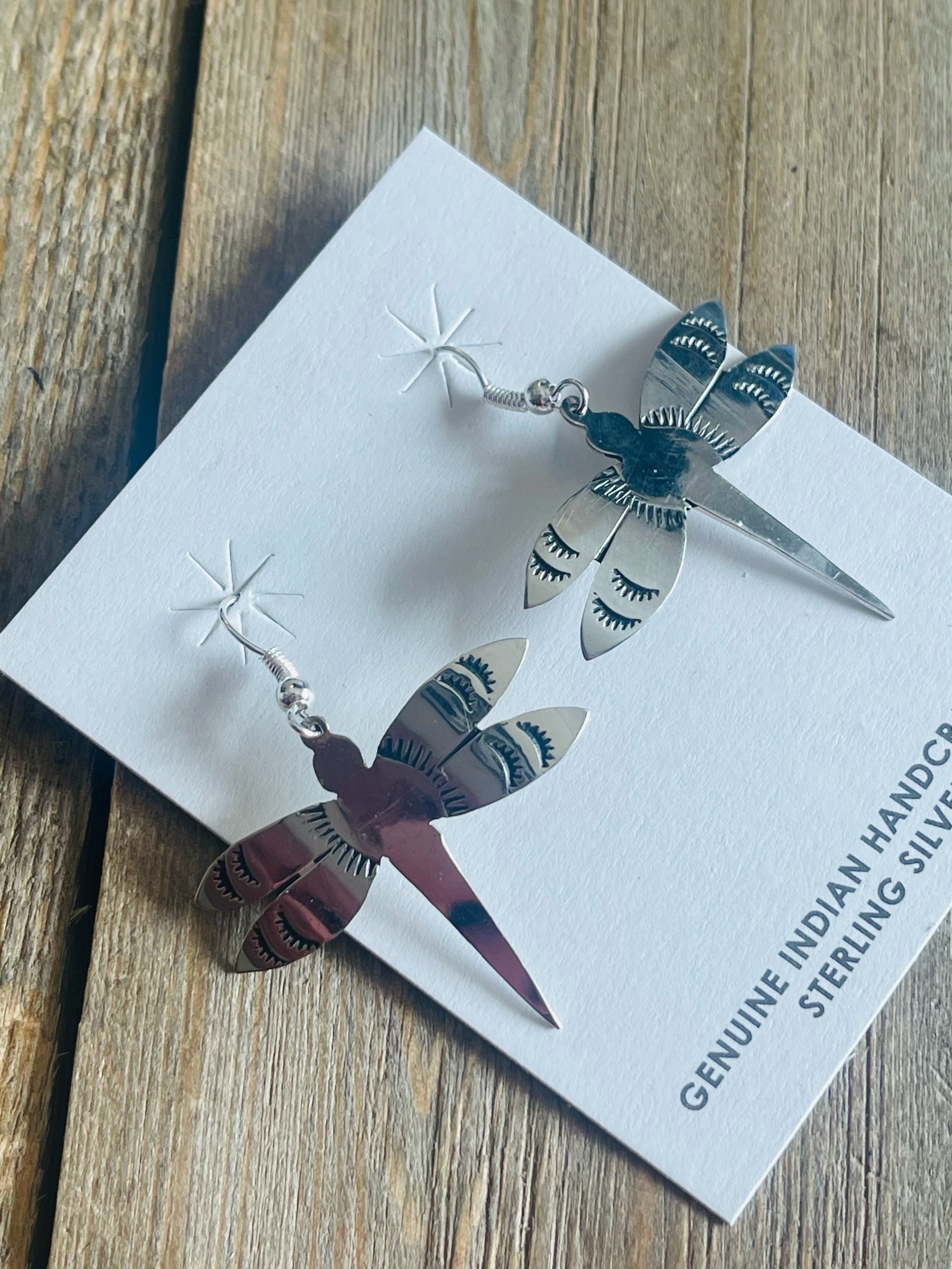 Navajo Sterling Silver Dragonfly Dangles