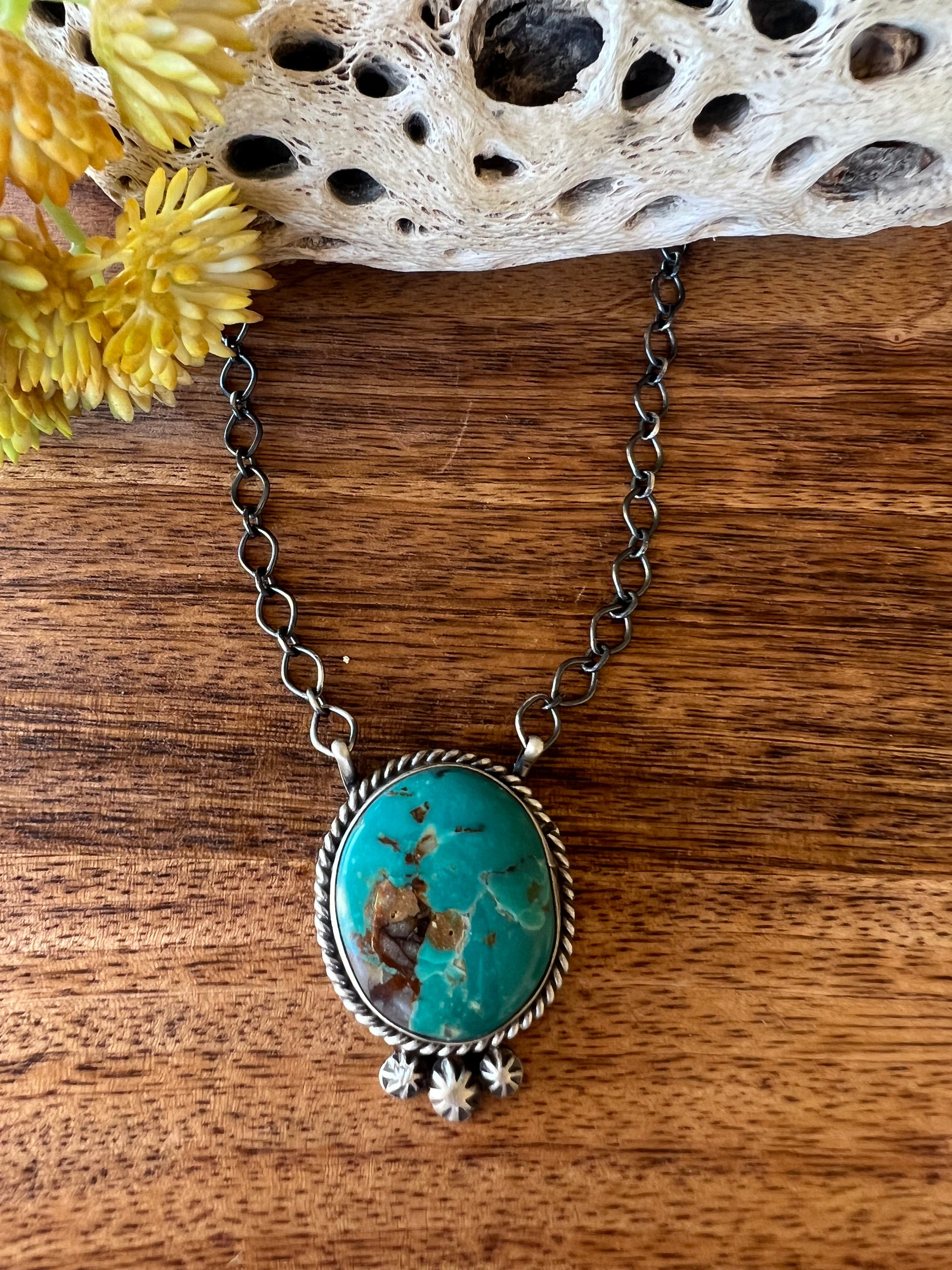 Shelia Becenti Royston Turquoise & Sterling Silver Necklace