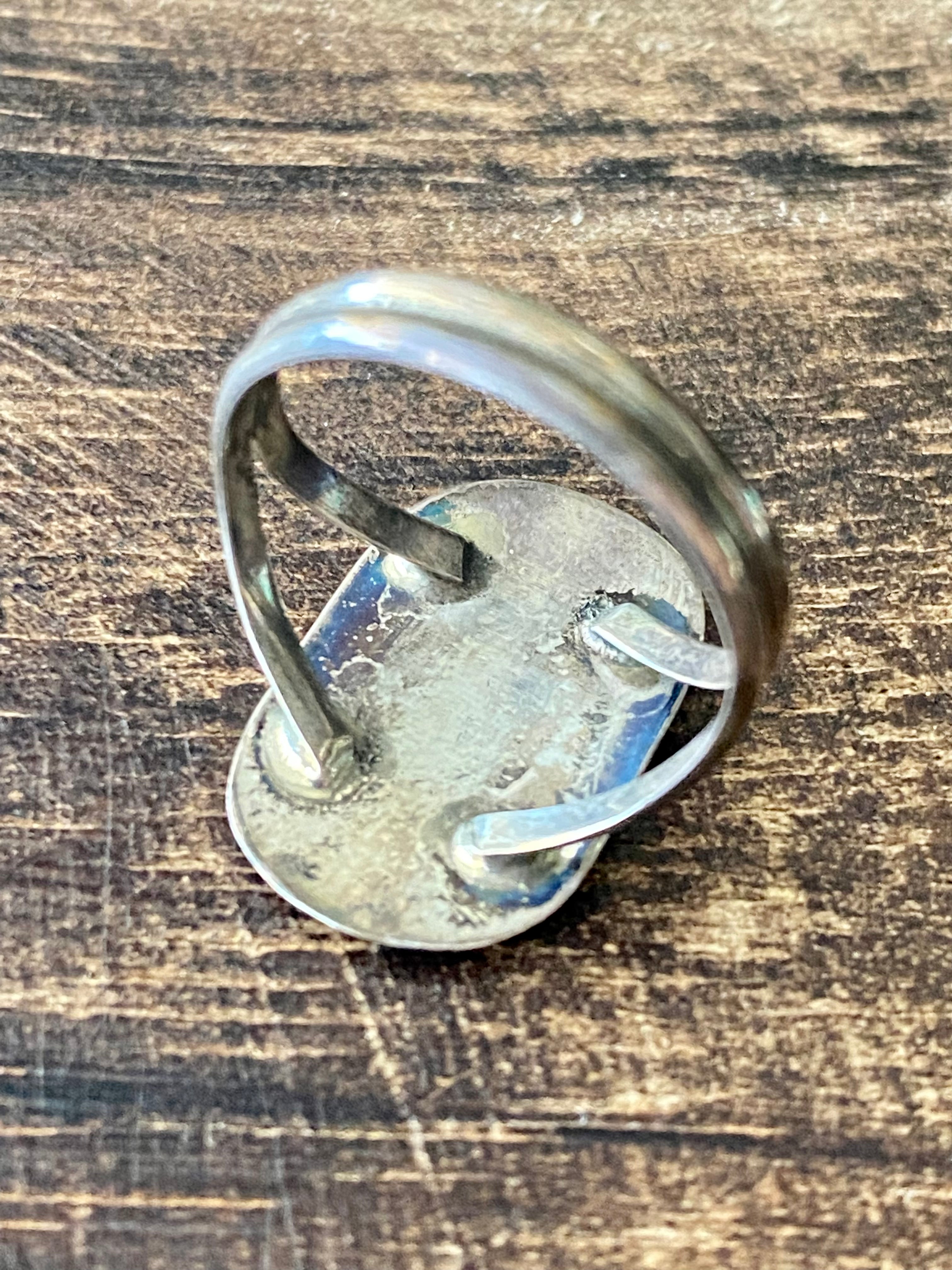 Hopi Made Sterling Silver Bear Claw Ring Size 5.75