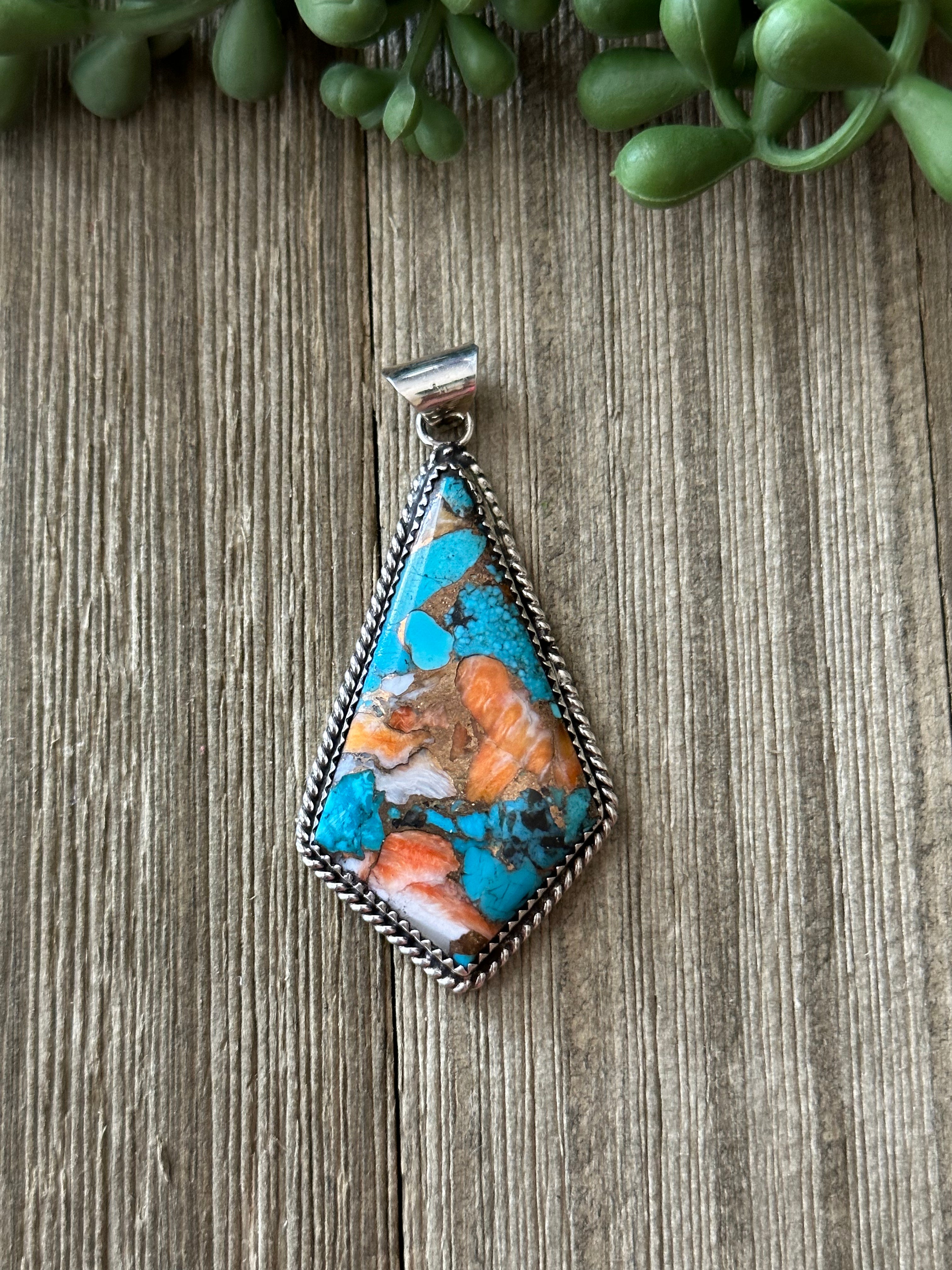 Elouise Kee Mohave Turquoise & Sterling Silver Pendant