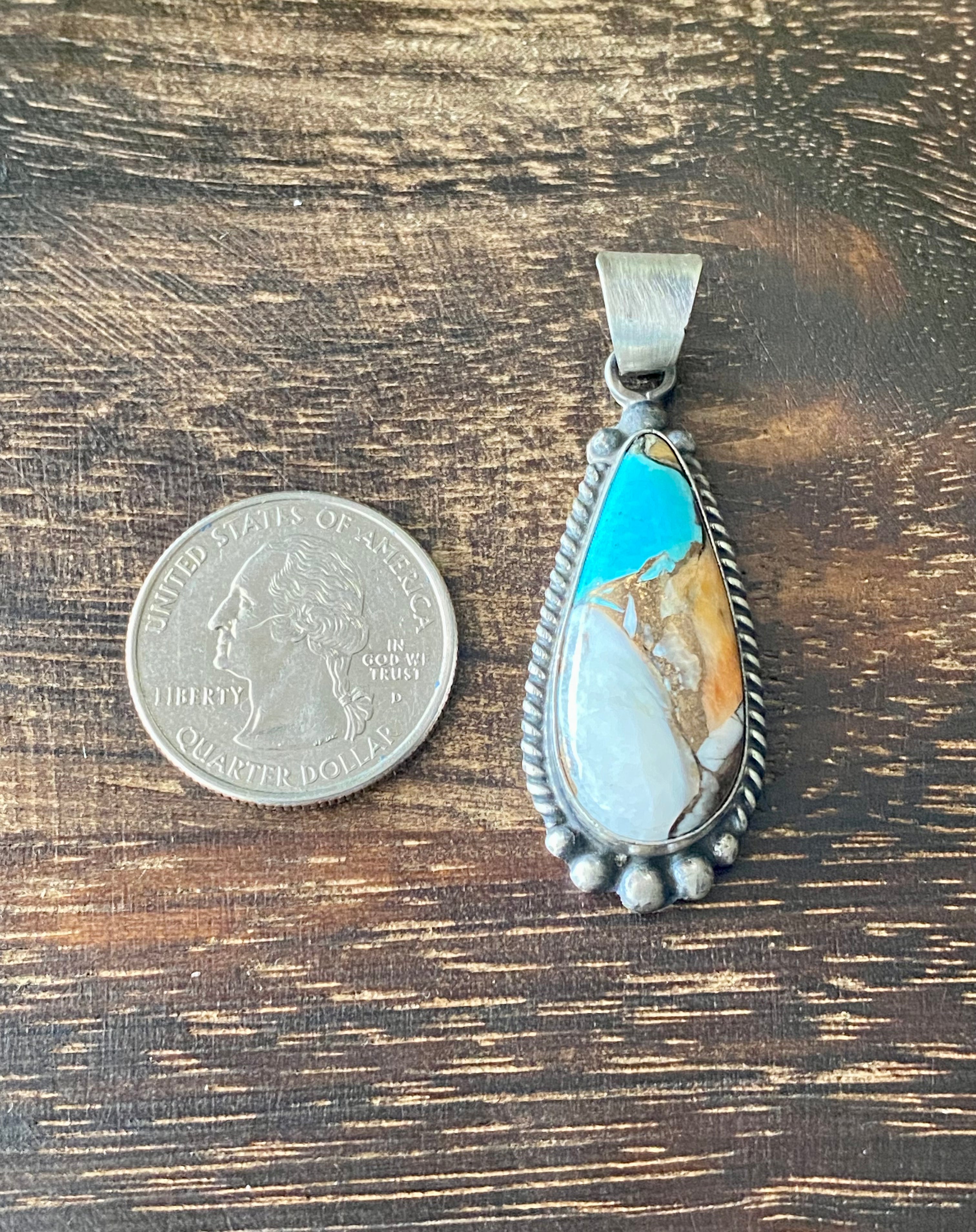 Elouise Kee Mohave Turquoise & Sterling Silver Pendant