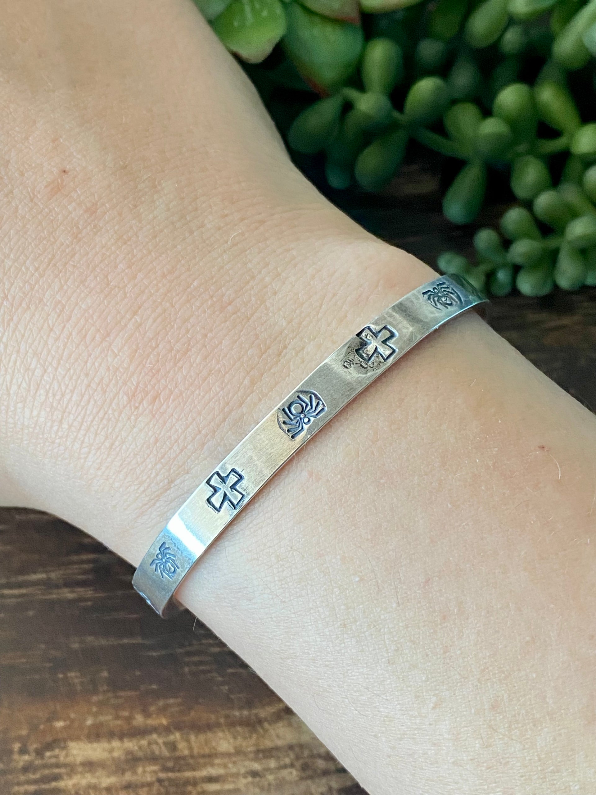 Navajo Made Sterling Silver Stacking Cuff Bracelet