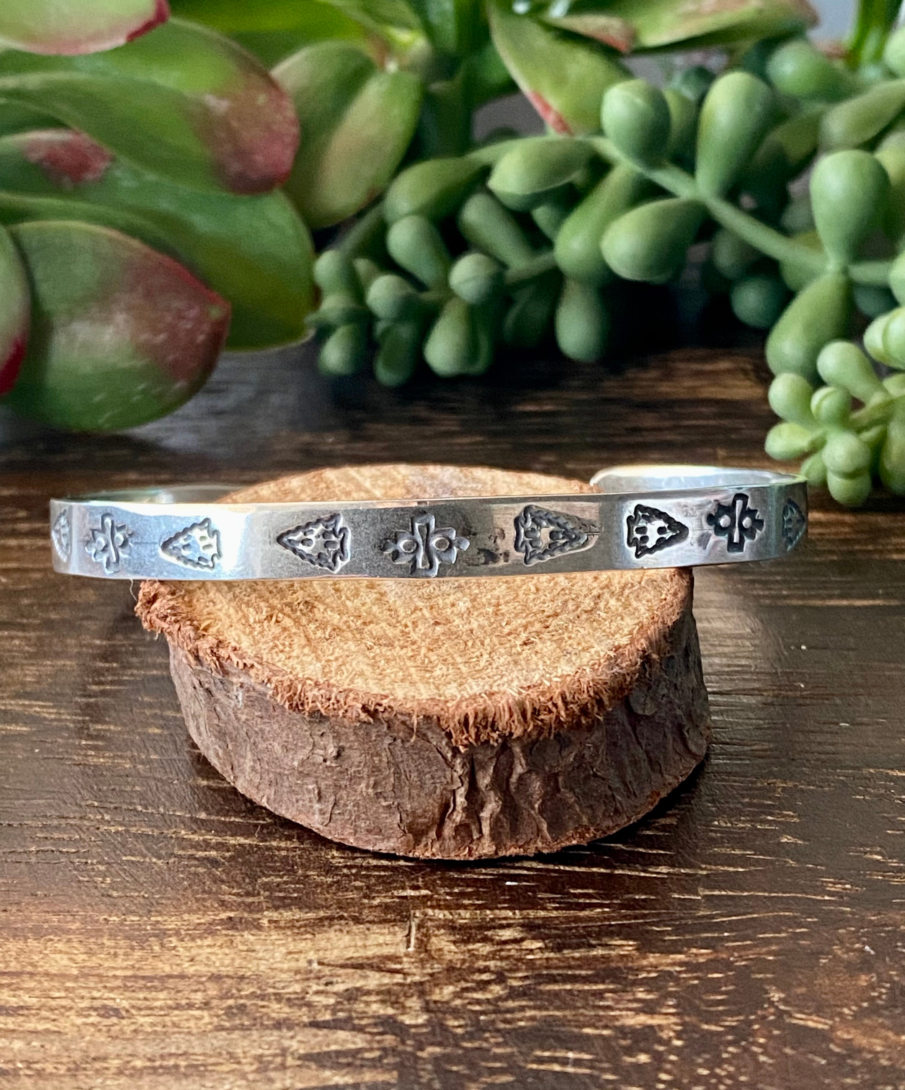 Navajo Made Sterling Silver Stacking Cuff Bracelet