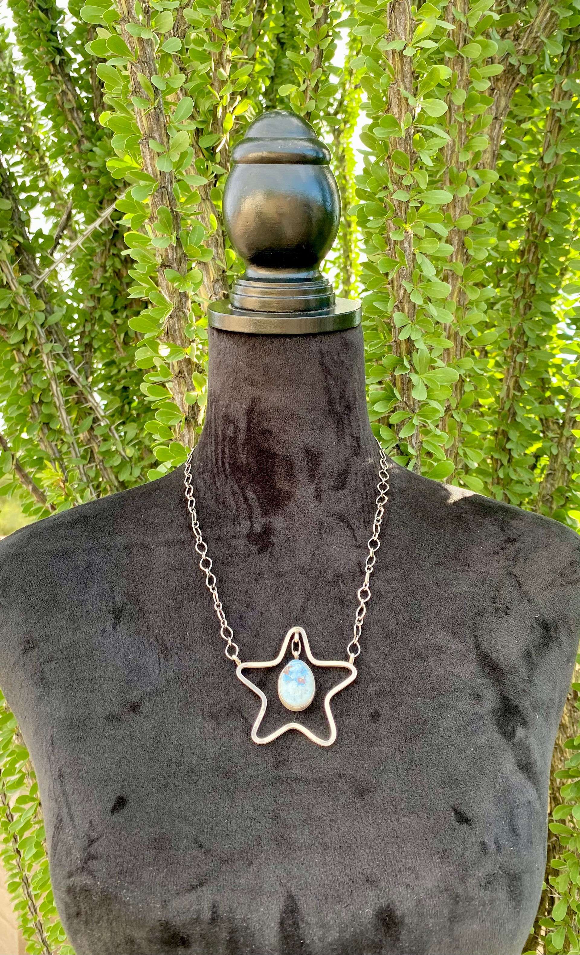 Paul Livingston Golden Hill’s Turquoise & Sterling Silver Star Necklace