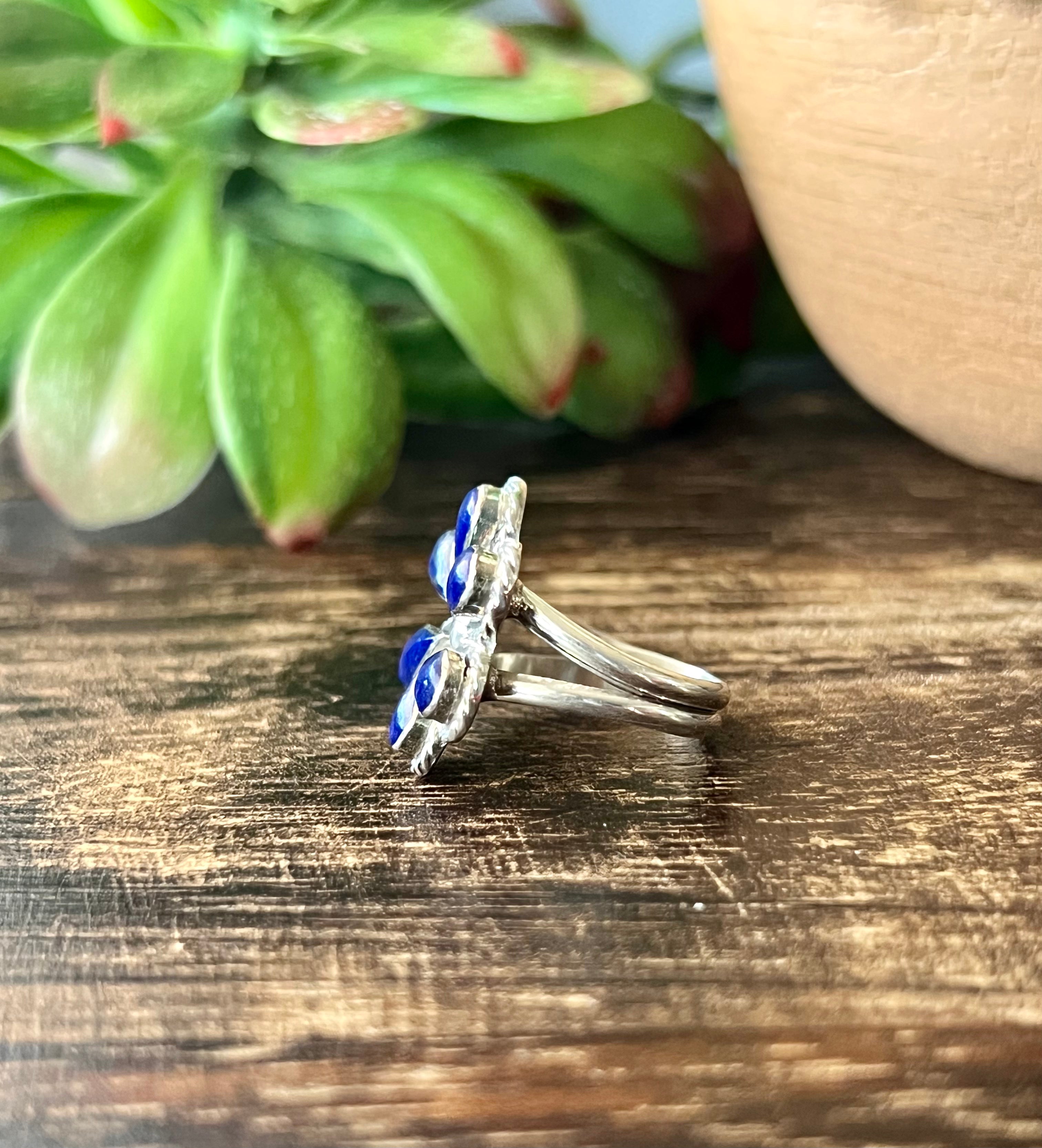 Floria Shetima Lapis & Sterling Silver Cluster Ring