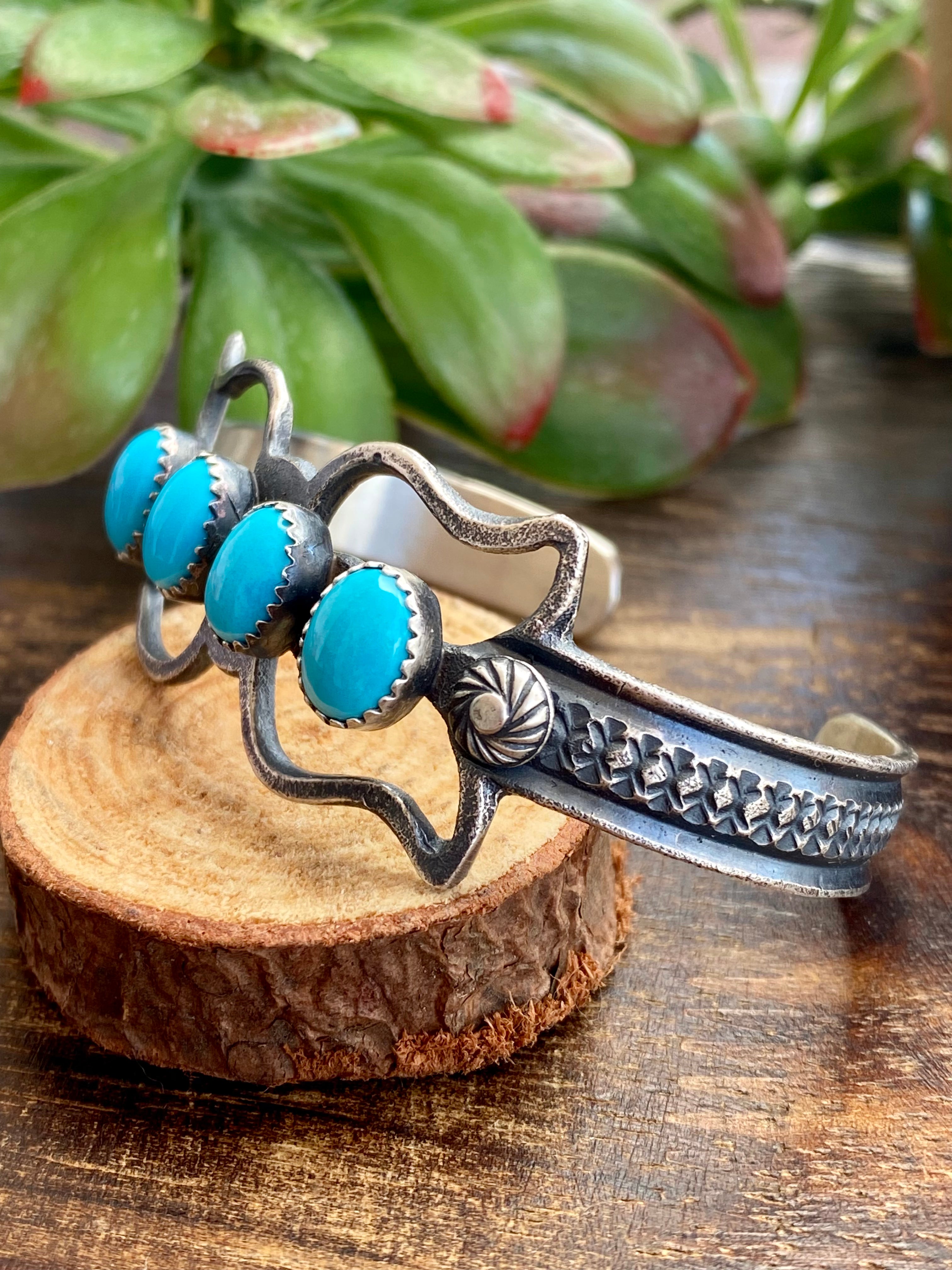 Kevin Billah Sleeping Beauty Turquoise & Sterling Silver Cuff Bracelet