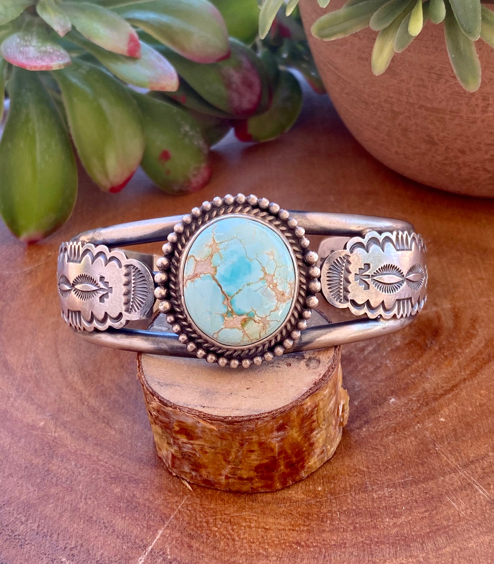 Michael & Rosita Calladitto #8 Turquoise & Sterling Silver Cuff Bracelet