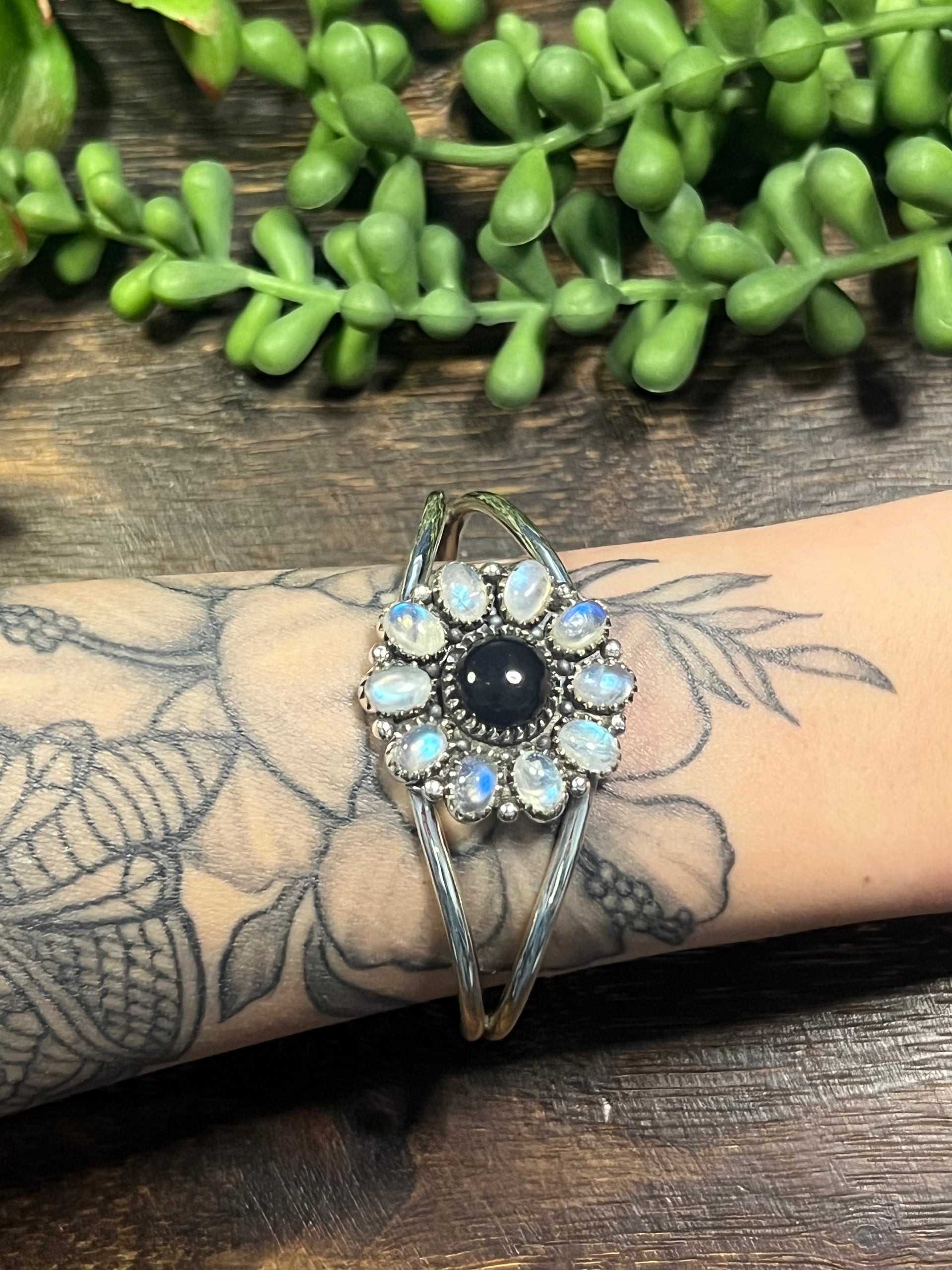 Southwest Made Multi Stone & Sterling Silver Cuff Bracelet