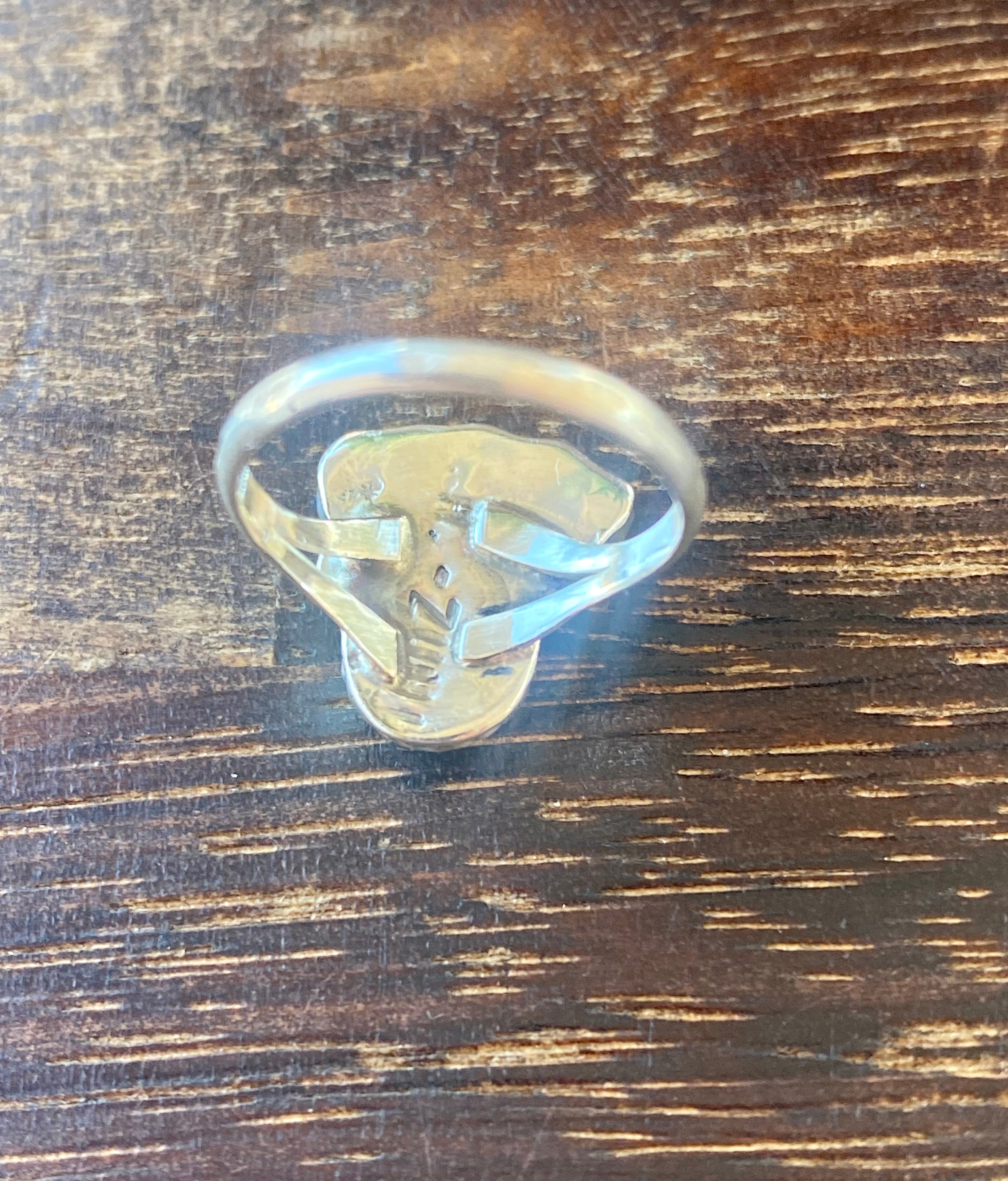 Zuni Made Multi Stone & Sterling Silver Sunface Ring