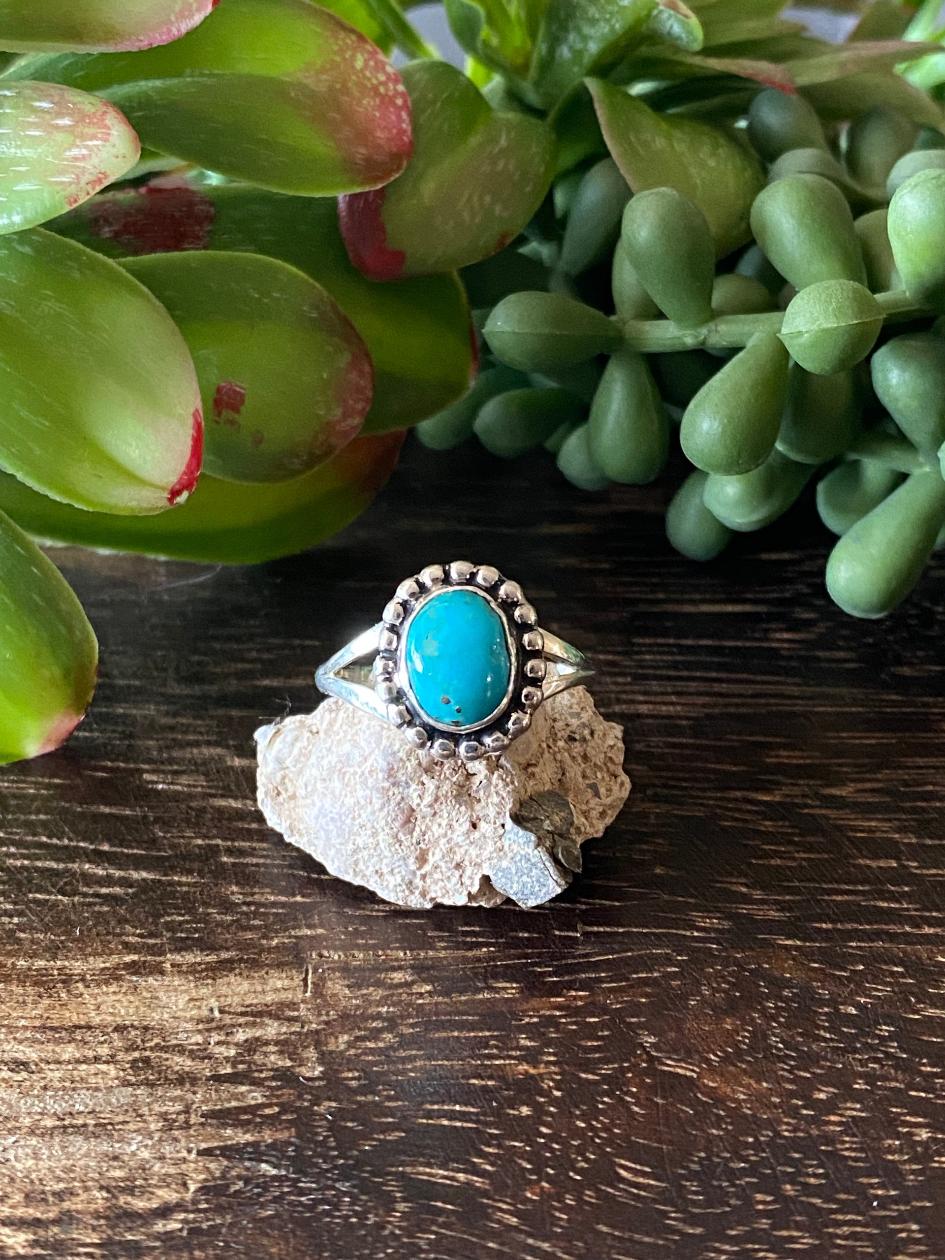Navajo Made Kingman Turquoise & Sterling Silver Rings