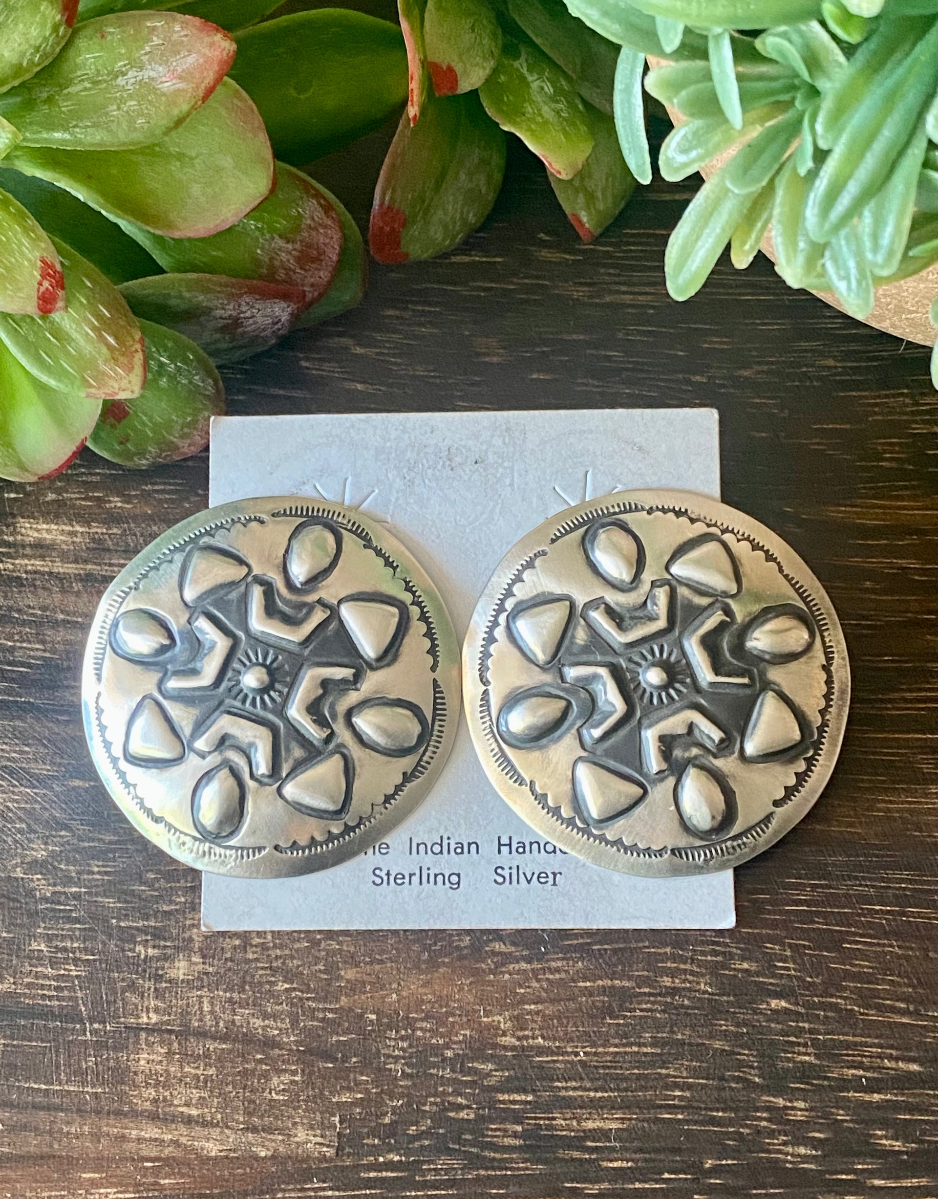 Leander Tahe Sterling Silver Post Dangle Earrings