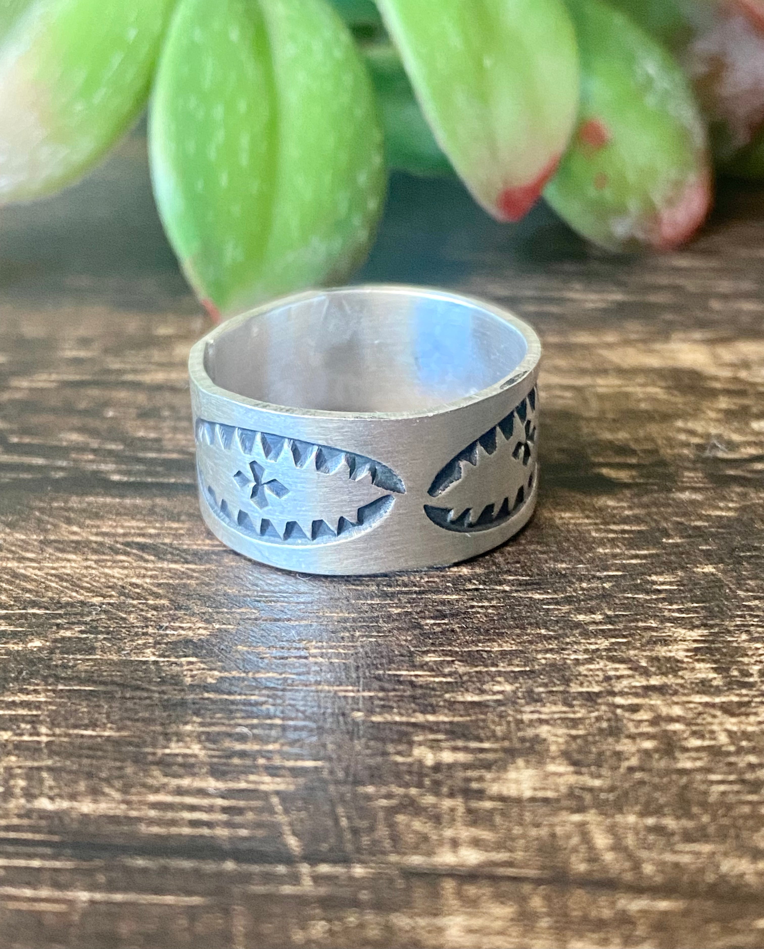 Navajo Made Sterling Silver Band Ring Size 9