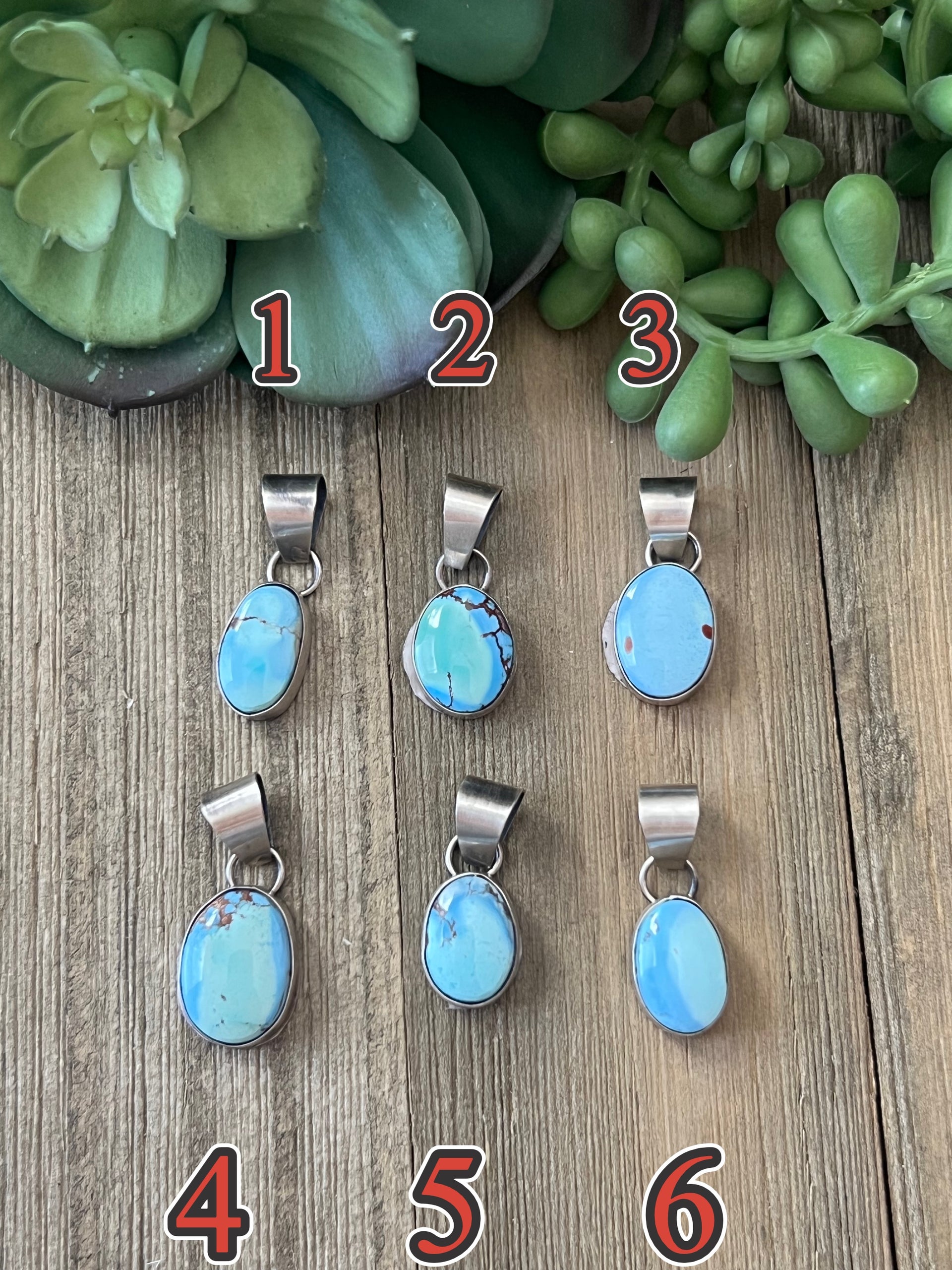 Navajo Made Golden Hills Turquoise & Sterling Silver Pendant