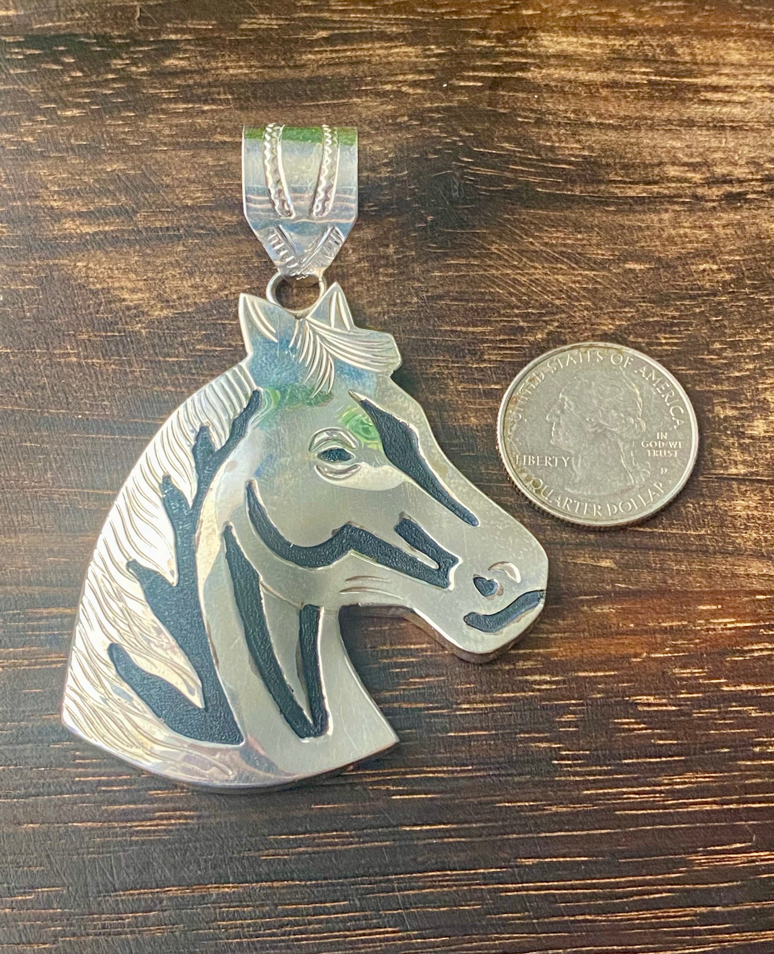 Alonzo Mariano Sterling Silver Horse Head Pendant