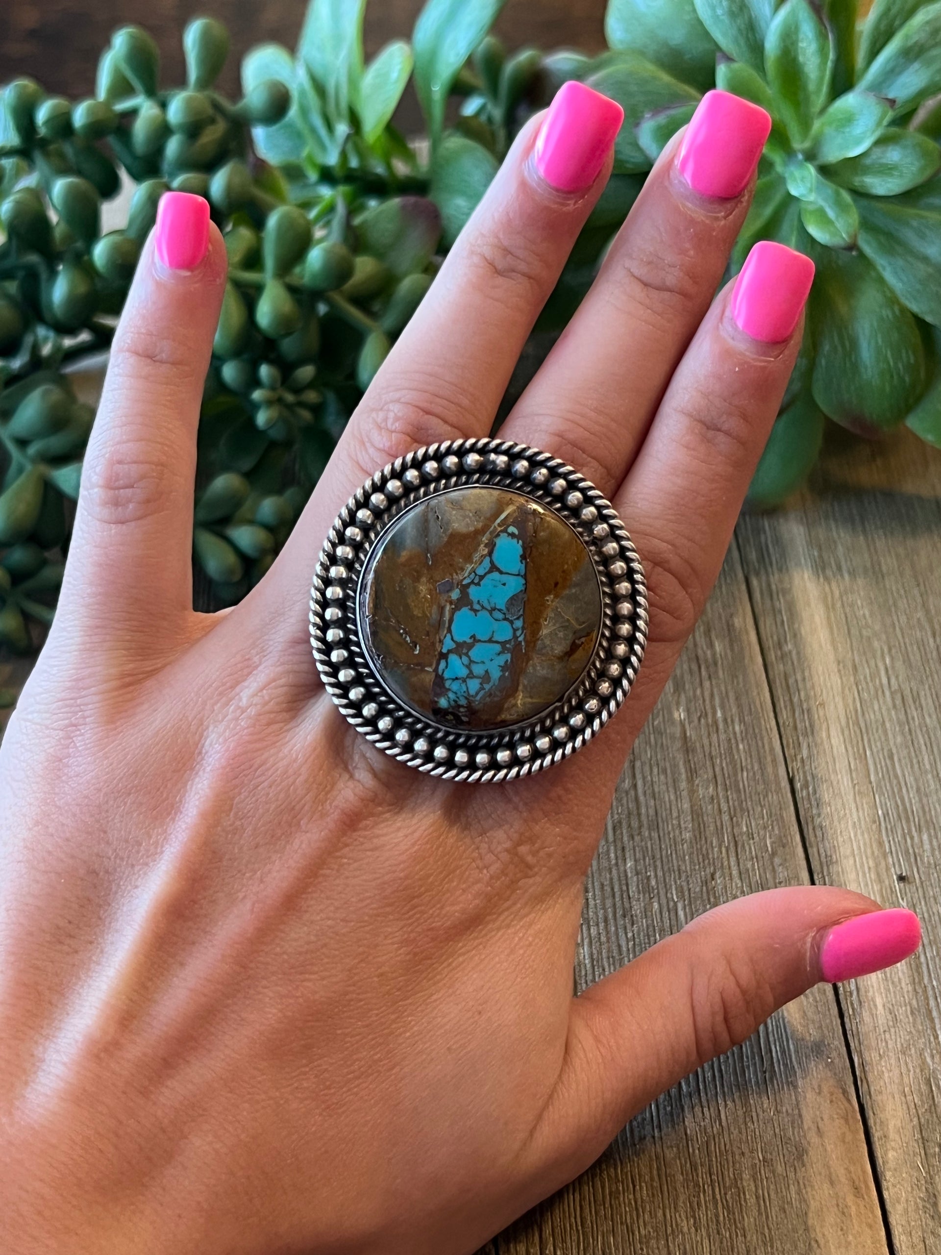 Alex Sanchez Ribbon Royston & Sterling Silver Adjustable Ring