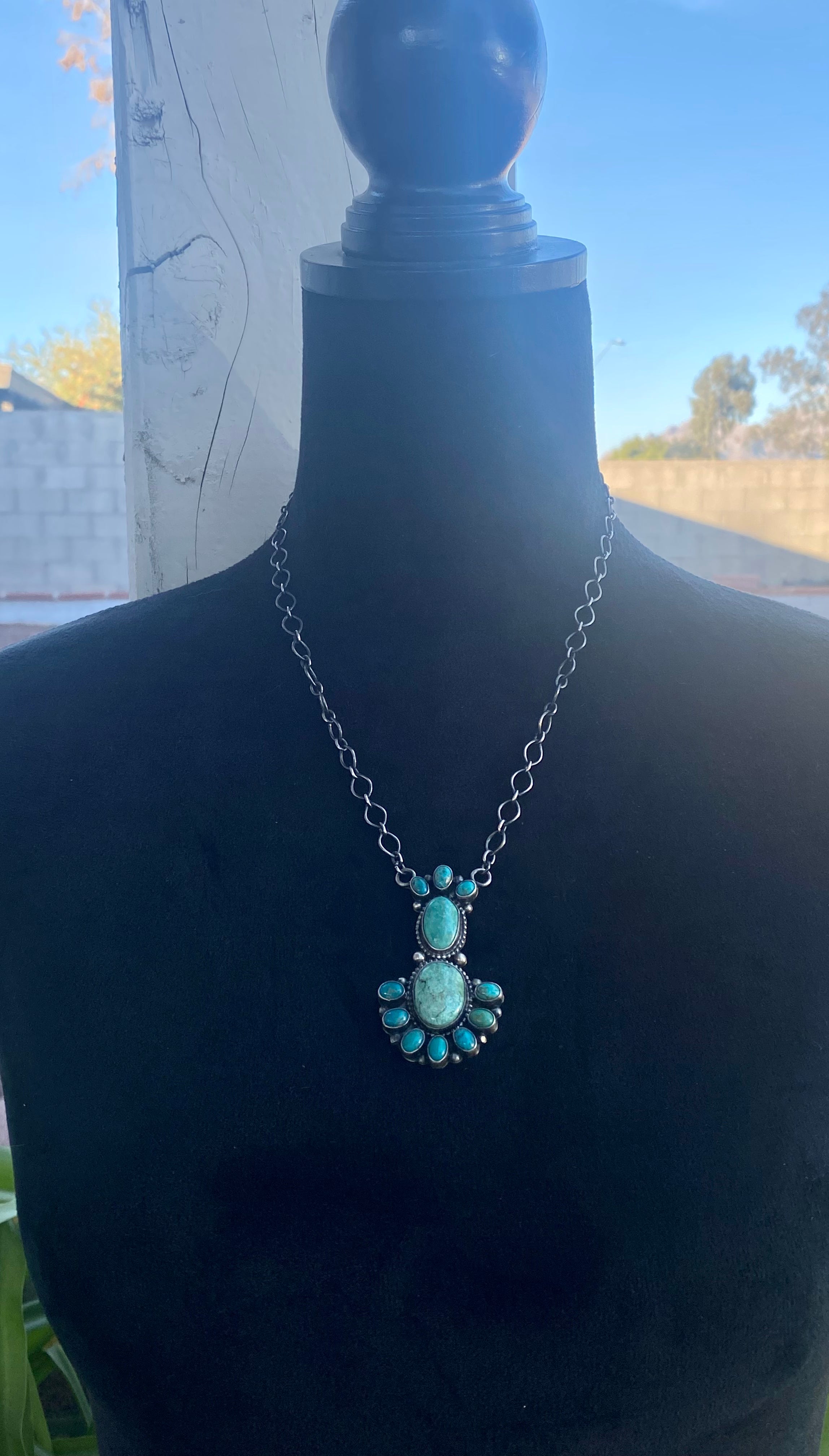 Eleanor Largo Royston Turquoise & Sterling Silver Necklace