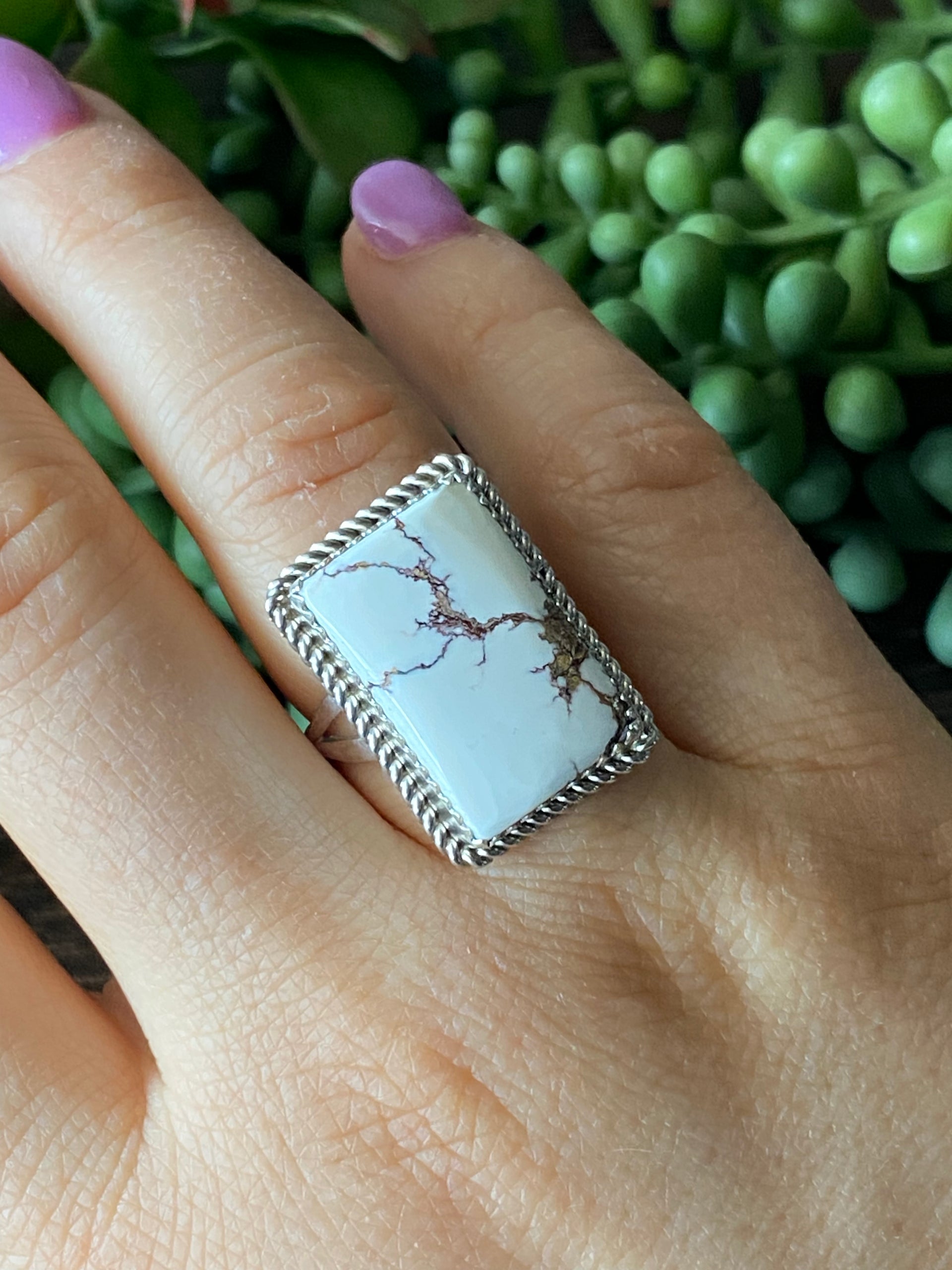 Reda Galvan Wild Horse & Sterling Silver Ring Size 9.75
