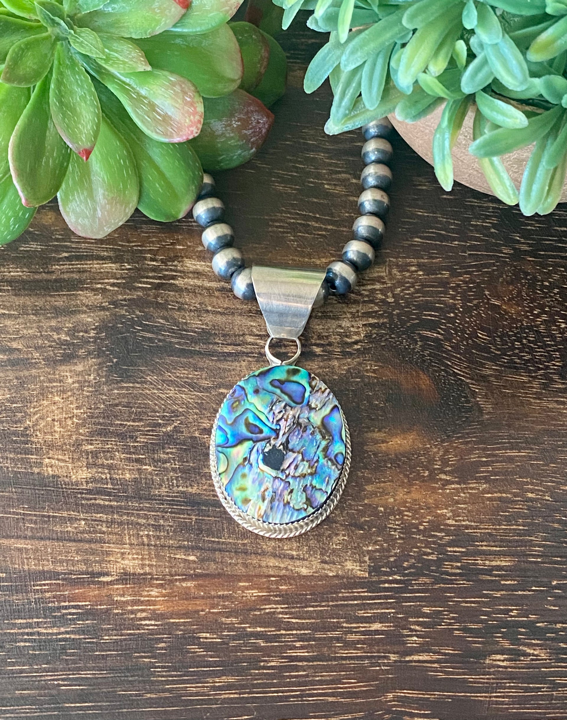 Reda Galvan Abalone & Sterling Silver Pendant