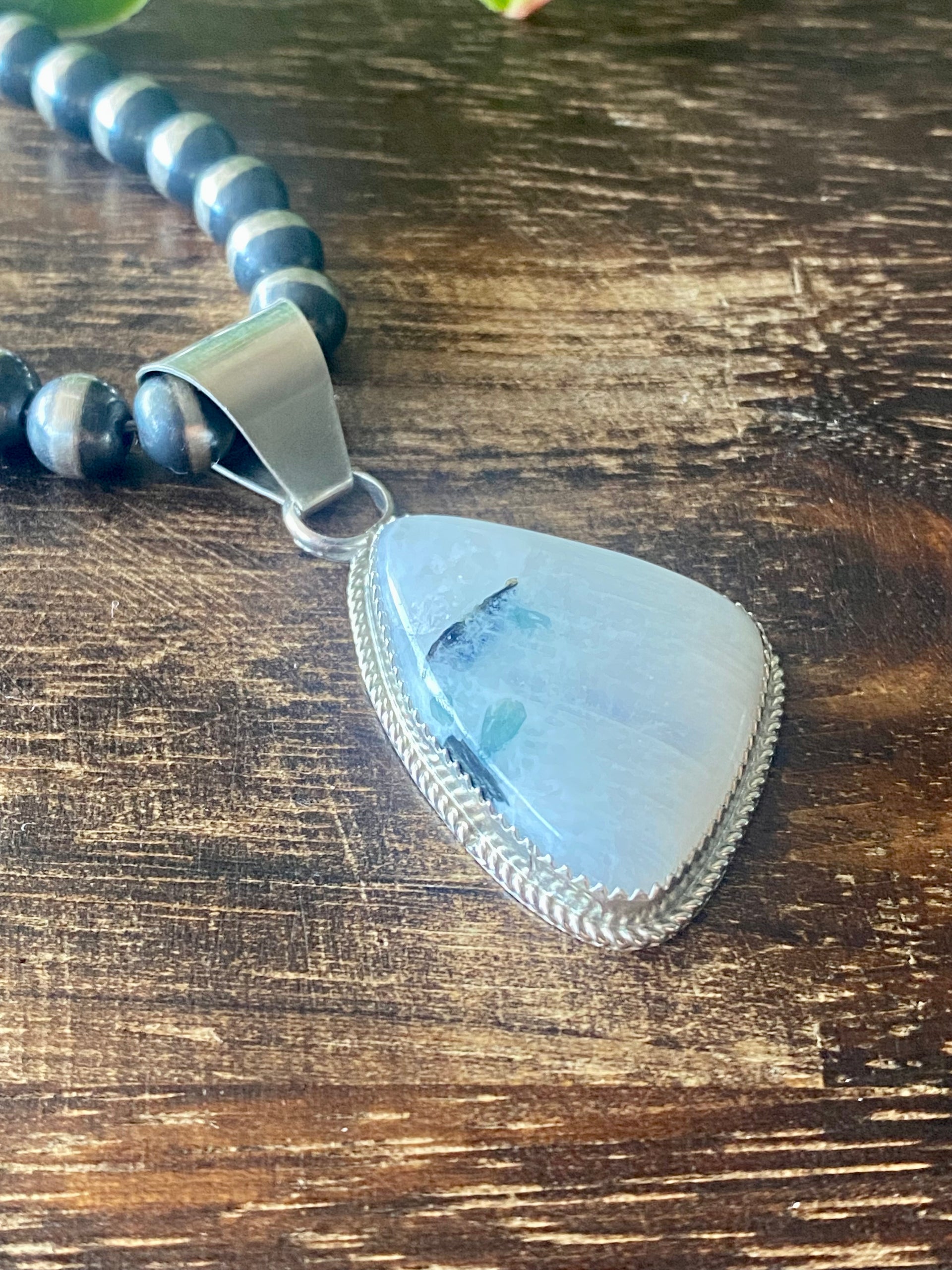 Reda Galvan Moon Stone & Sterling Silver Pendant