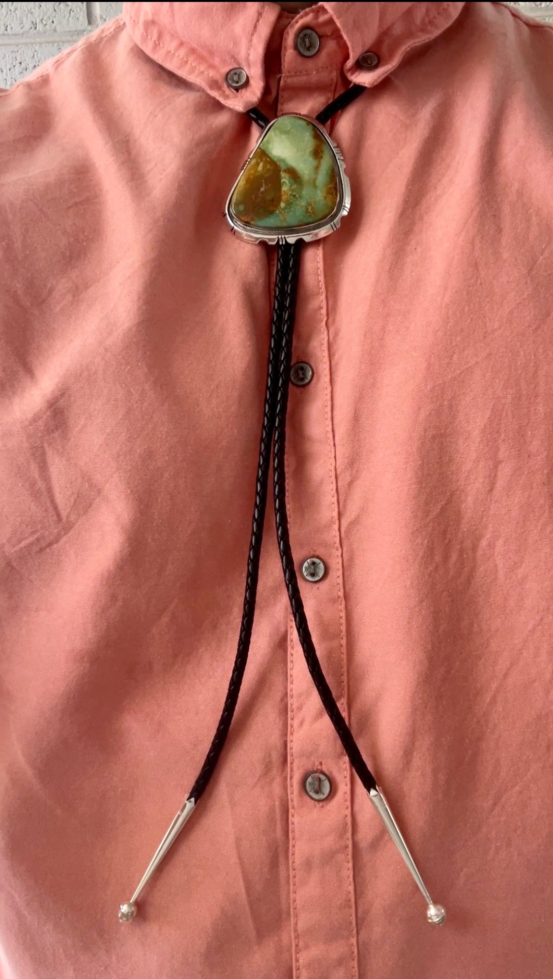 Wydell Billie Royston Turquoise & Sterling Silver Bolo Tie