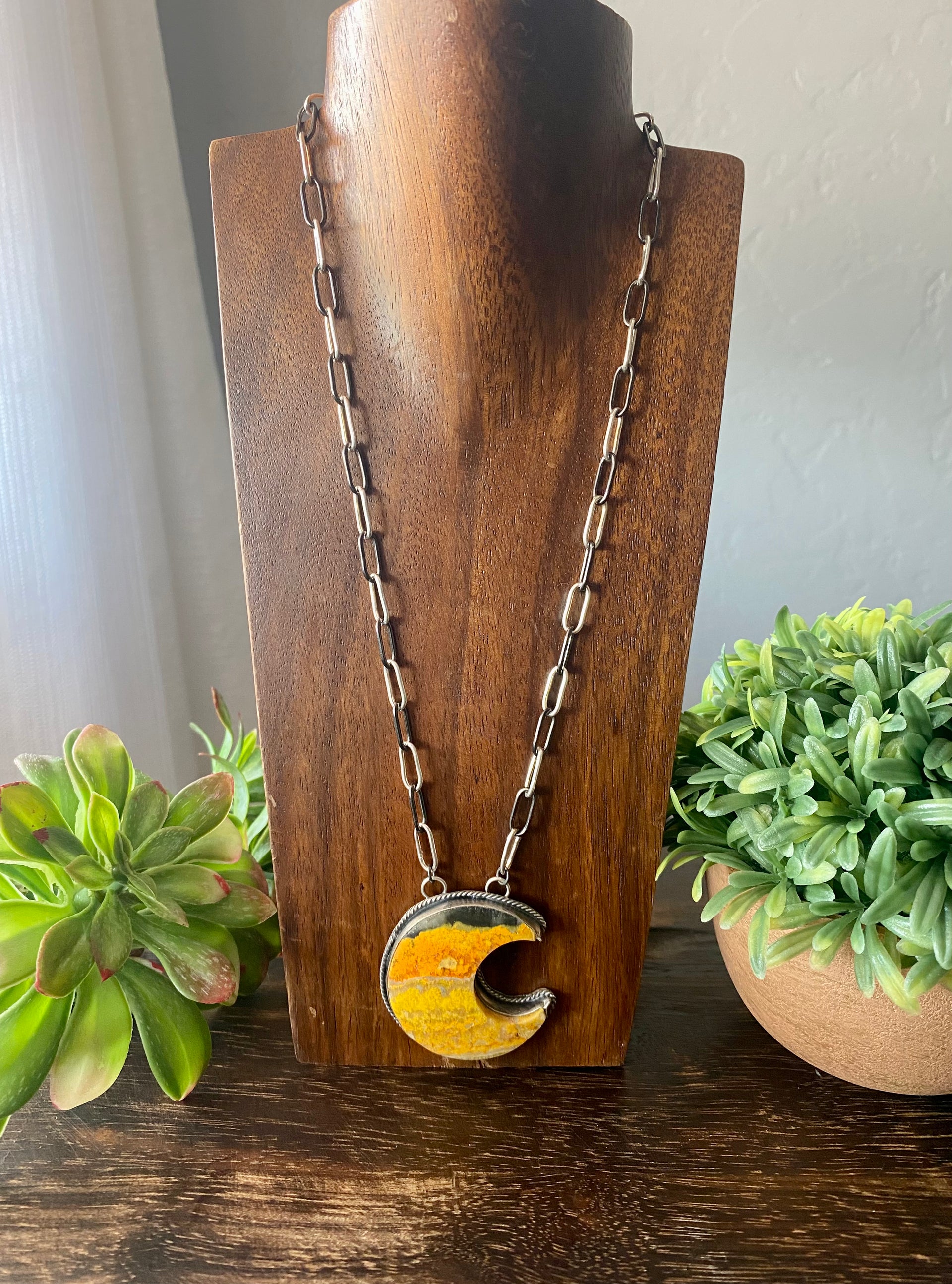 Boyd Ashley Bb Agate & Sterling Silver Moon Necklace