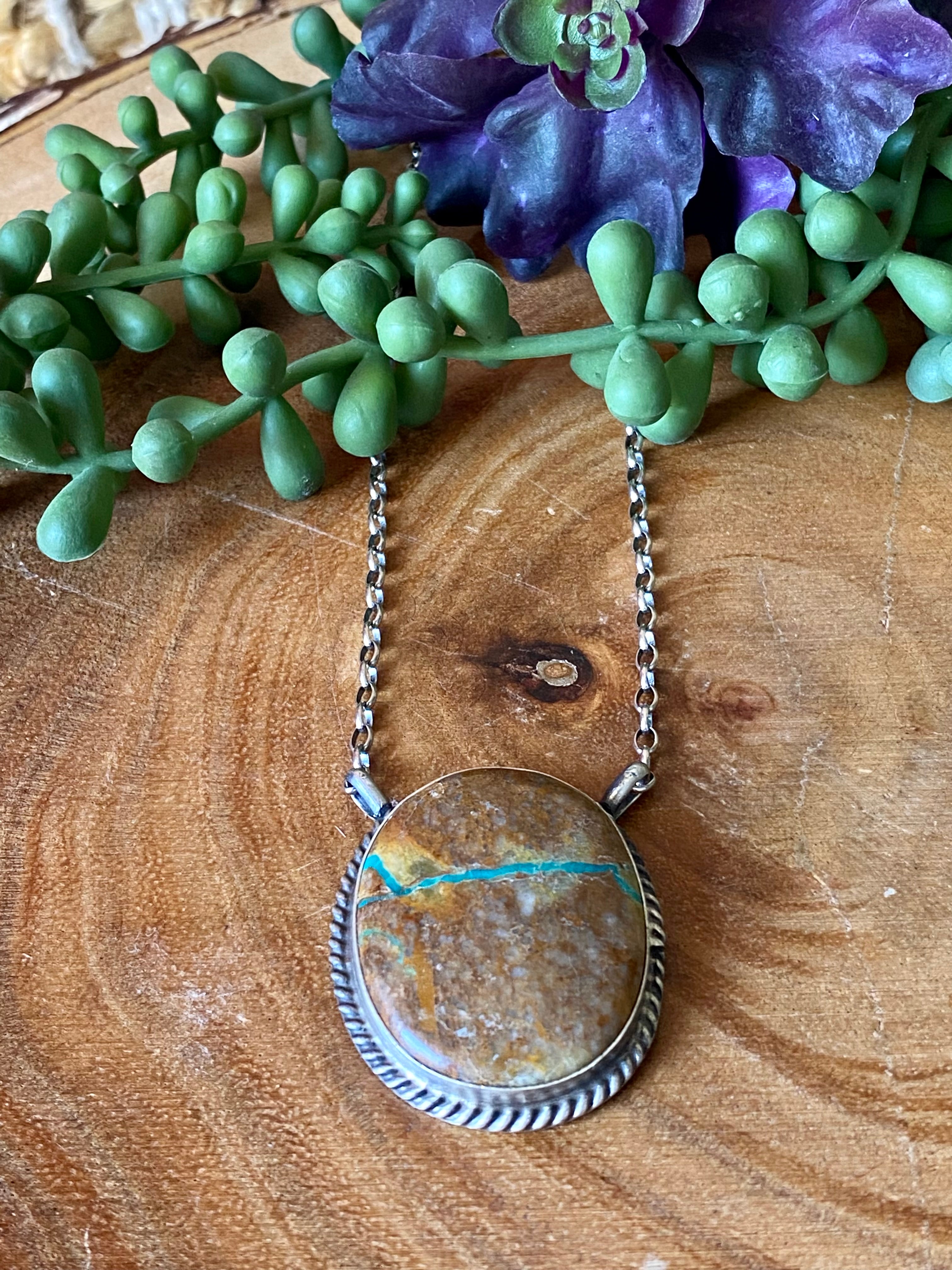 Elouise Kee Boulder Turquoise & Sterling Silver Necklace