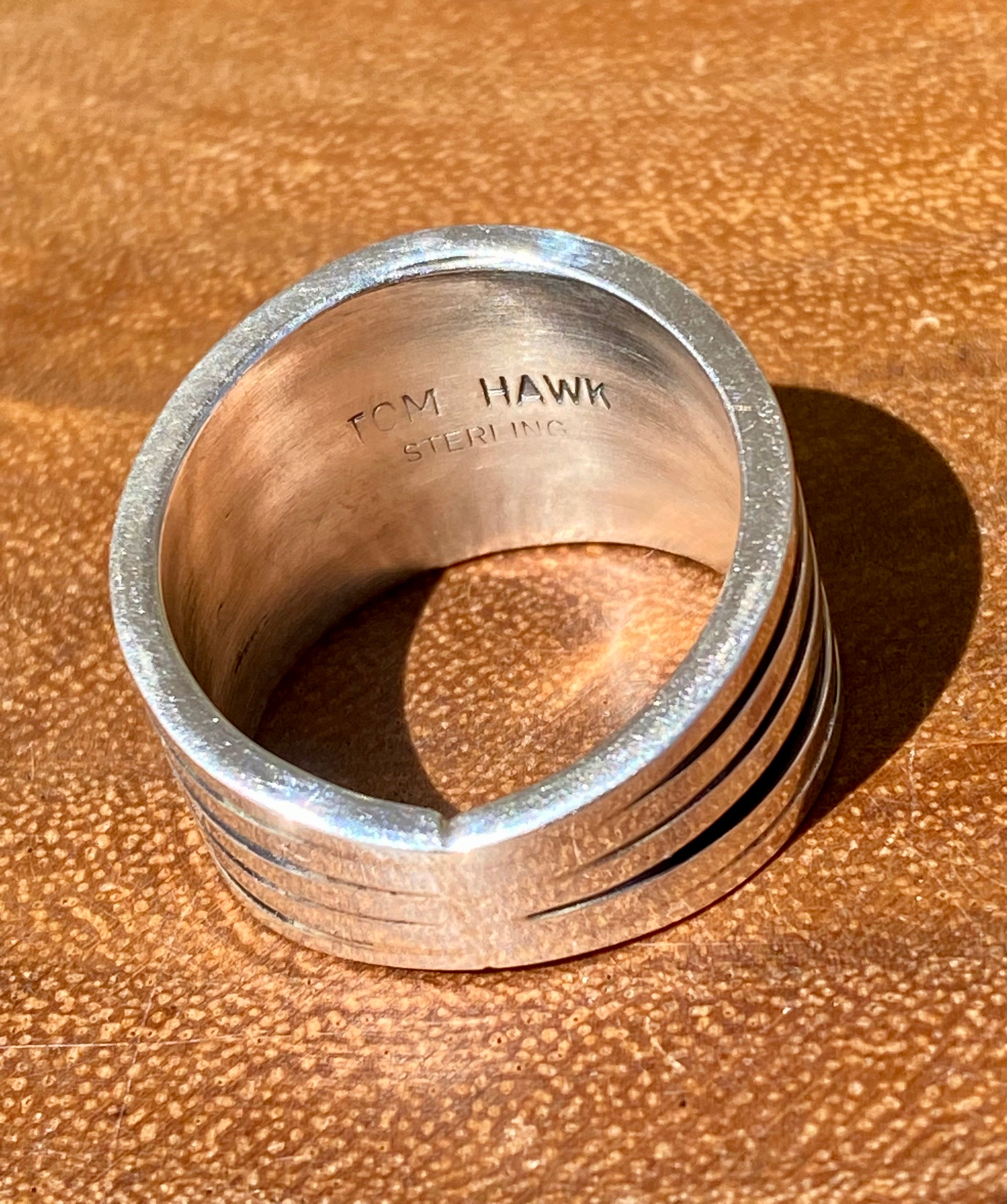 Tom Hawk Sterling Silver Ring Size 12.75