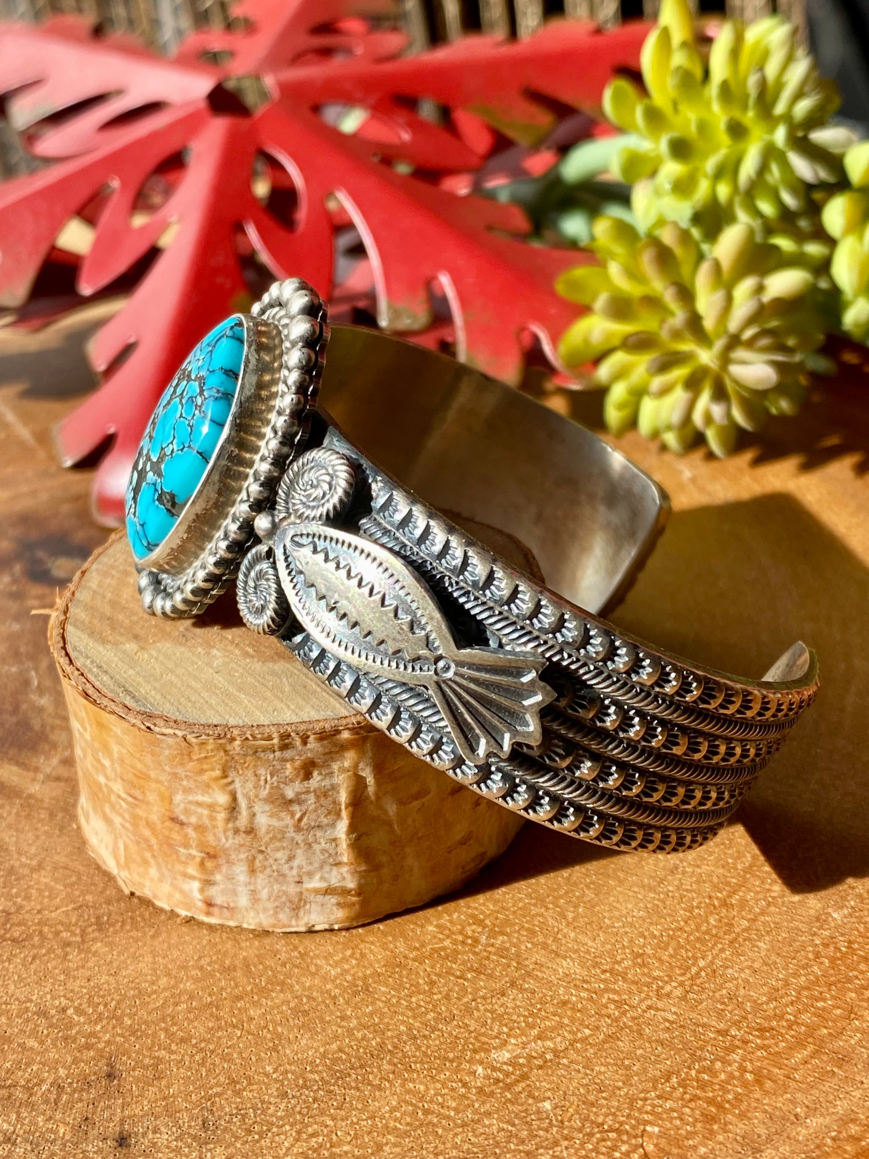 Michael & Rosita Calladitto Turquoise & Sterling Silver Cuff Bracelet